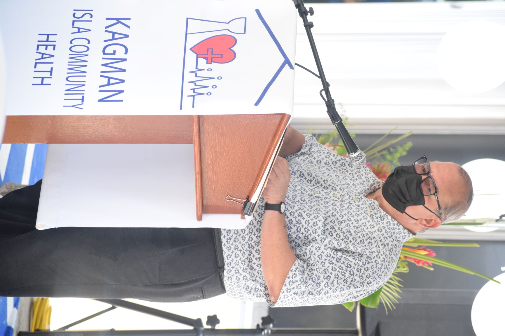 U.S. Congressman Gregorio Kilili Camacho Sablan delivers his remarks.