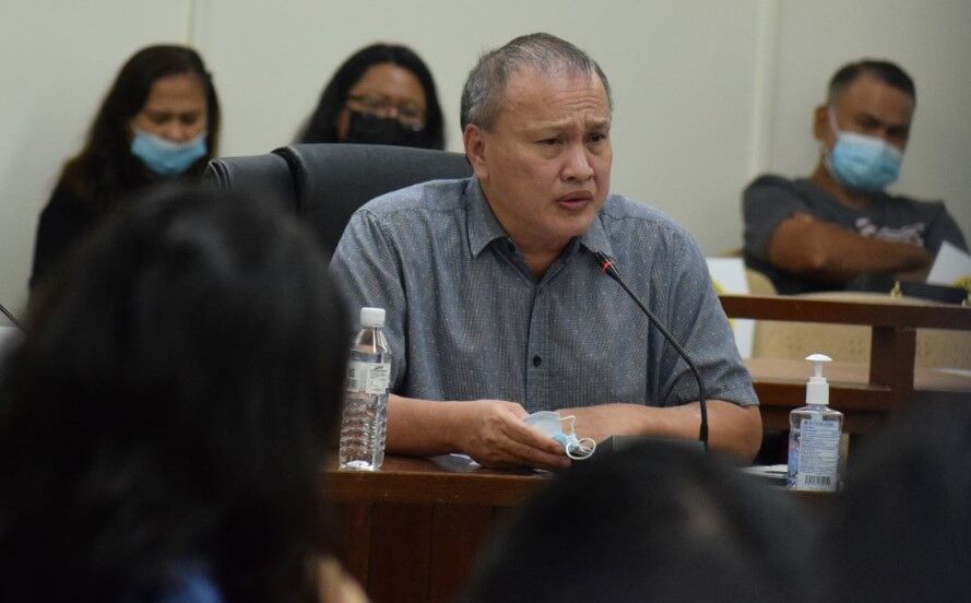 Board of Education Chairman Andrew Orsini speaks to members of the House Committee  on Ways and Means during a budget hearing for the Public School System in the House chamber on Tuesday.