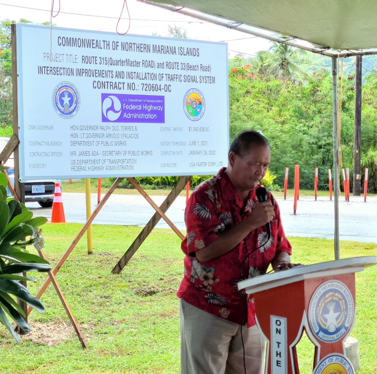 Department of Public Works Secretary James A. Ada 