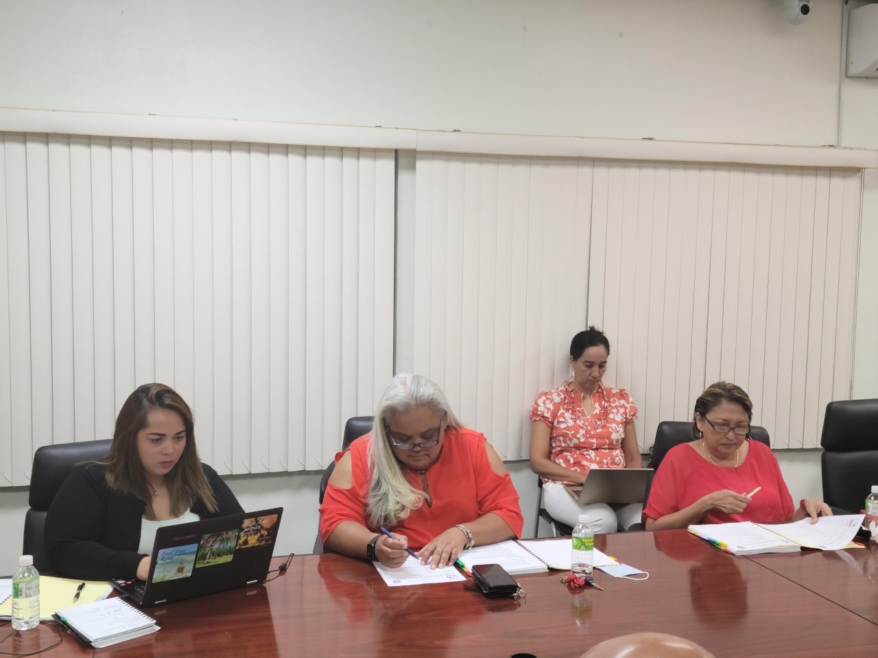From left, Marianas Visitors Authority Managing Director Priscilla M. Iakopo, MVA board chair Viola Alepuyo, Catherine  Perry  of Integrity  Communications and MVA board vice chair Gloria C. Cavanagh.