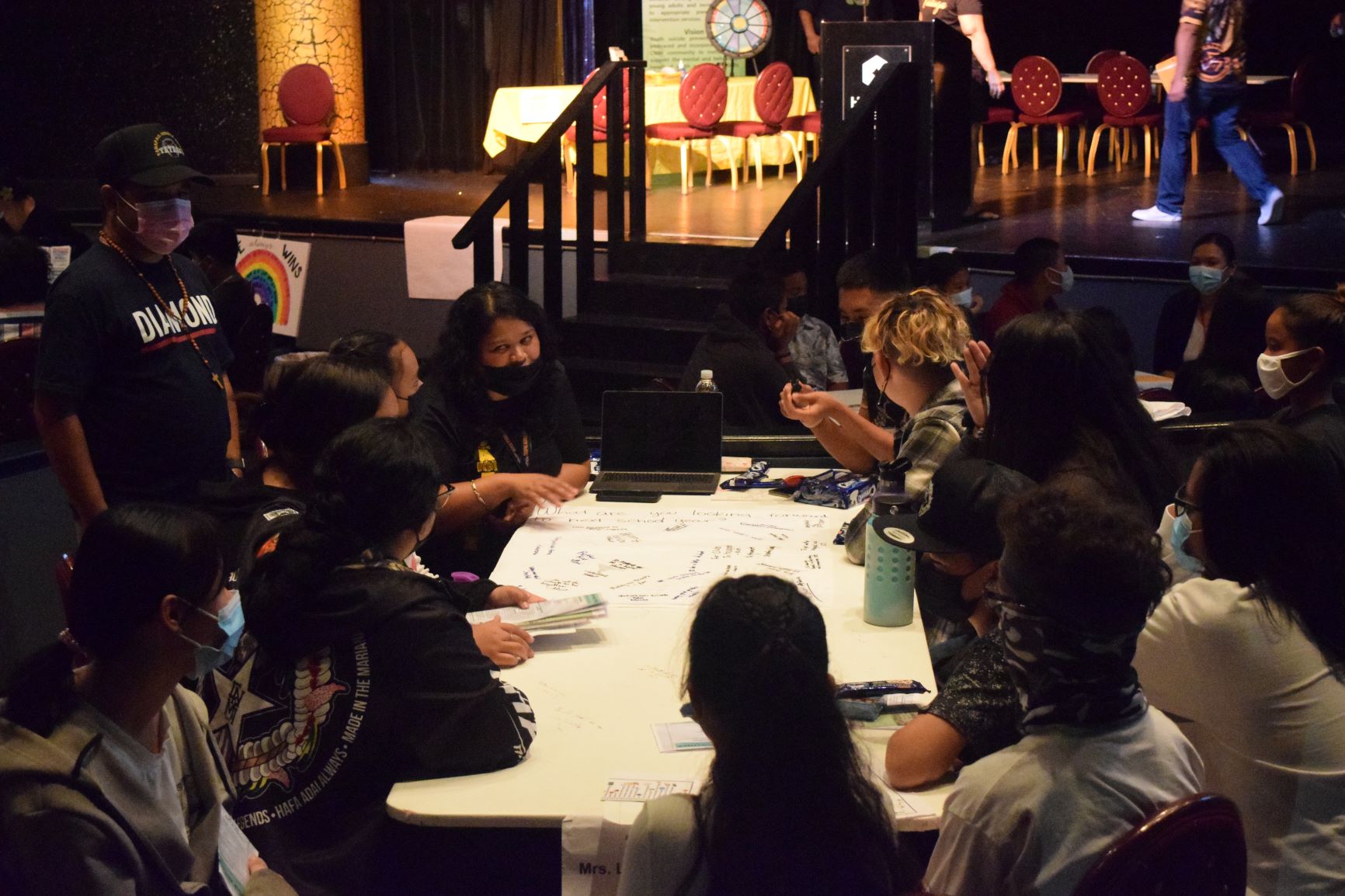 Student Council officers and members conduct a coping strategy session.