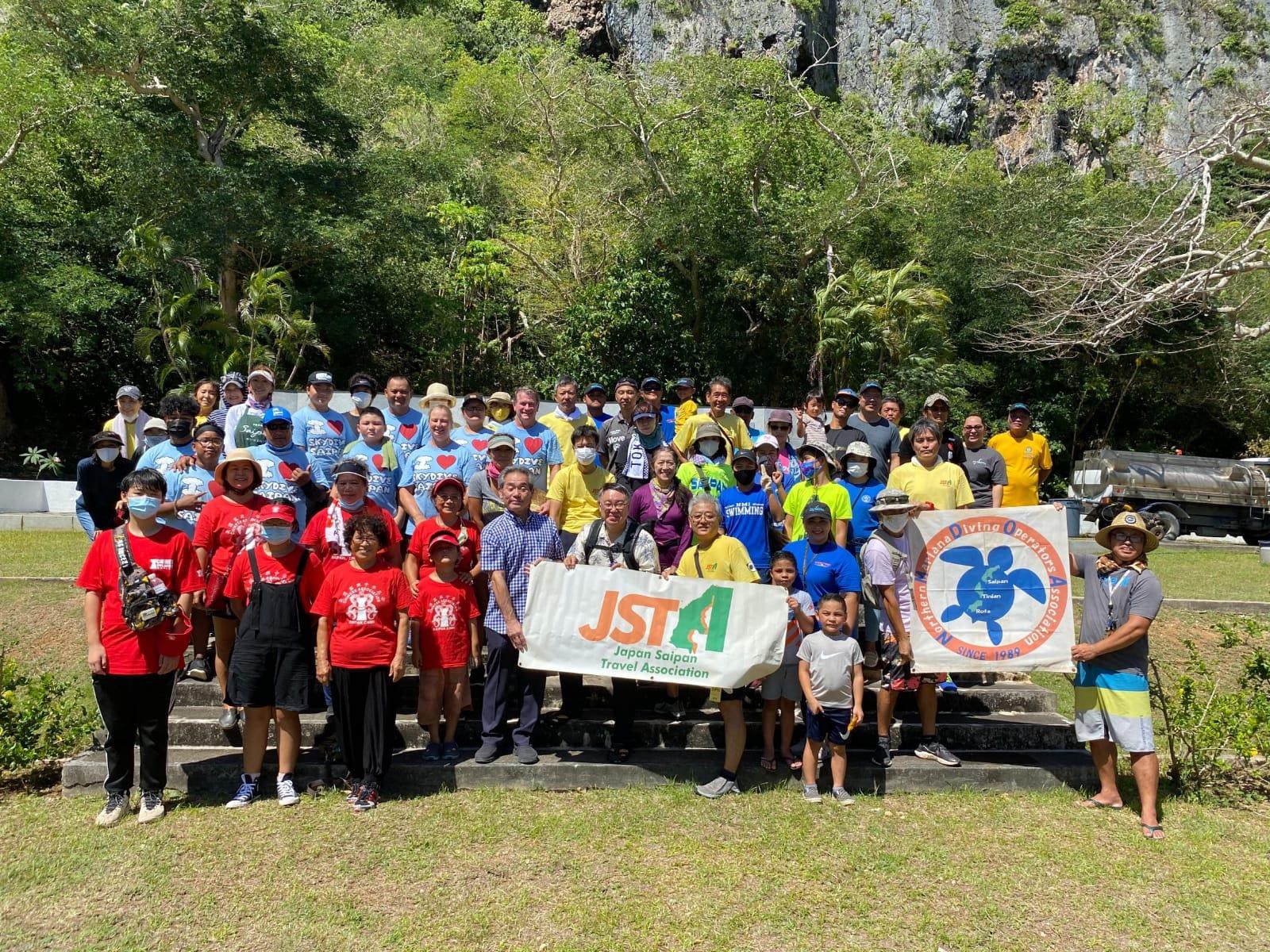 Over 100 volunteers joined the Marianas tourism industry cleanup in Marpi, Saipan, on May 29,2021.