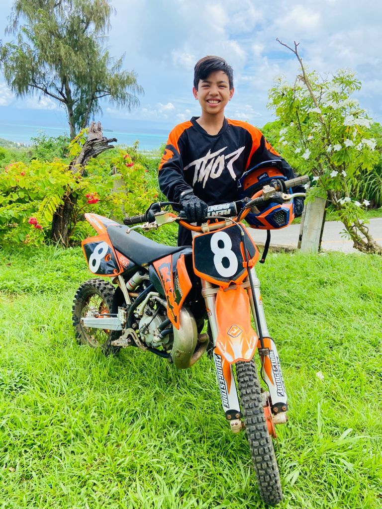 Devin Yumul, 13, leads the Minis 1 division with a KTM65cc bike. He’s with the True Value Race Team.