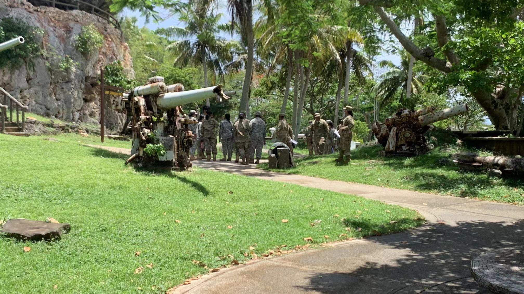 The MHS cadets visit the Last Command Post where UOG’s SROTC cadets educate them about military history.