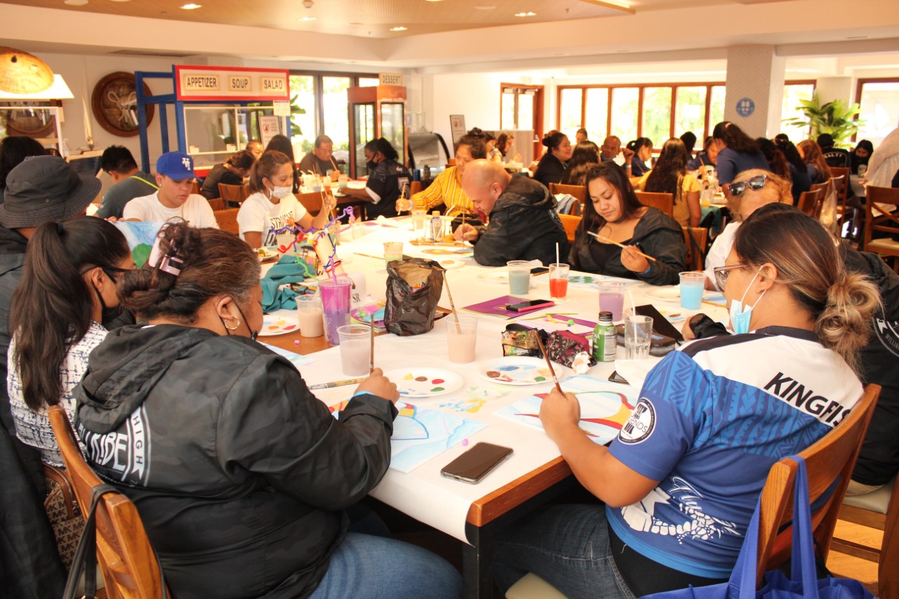 Capping the day-long professional development was a self-care painting activity facilitated by instructor Linda Torres.