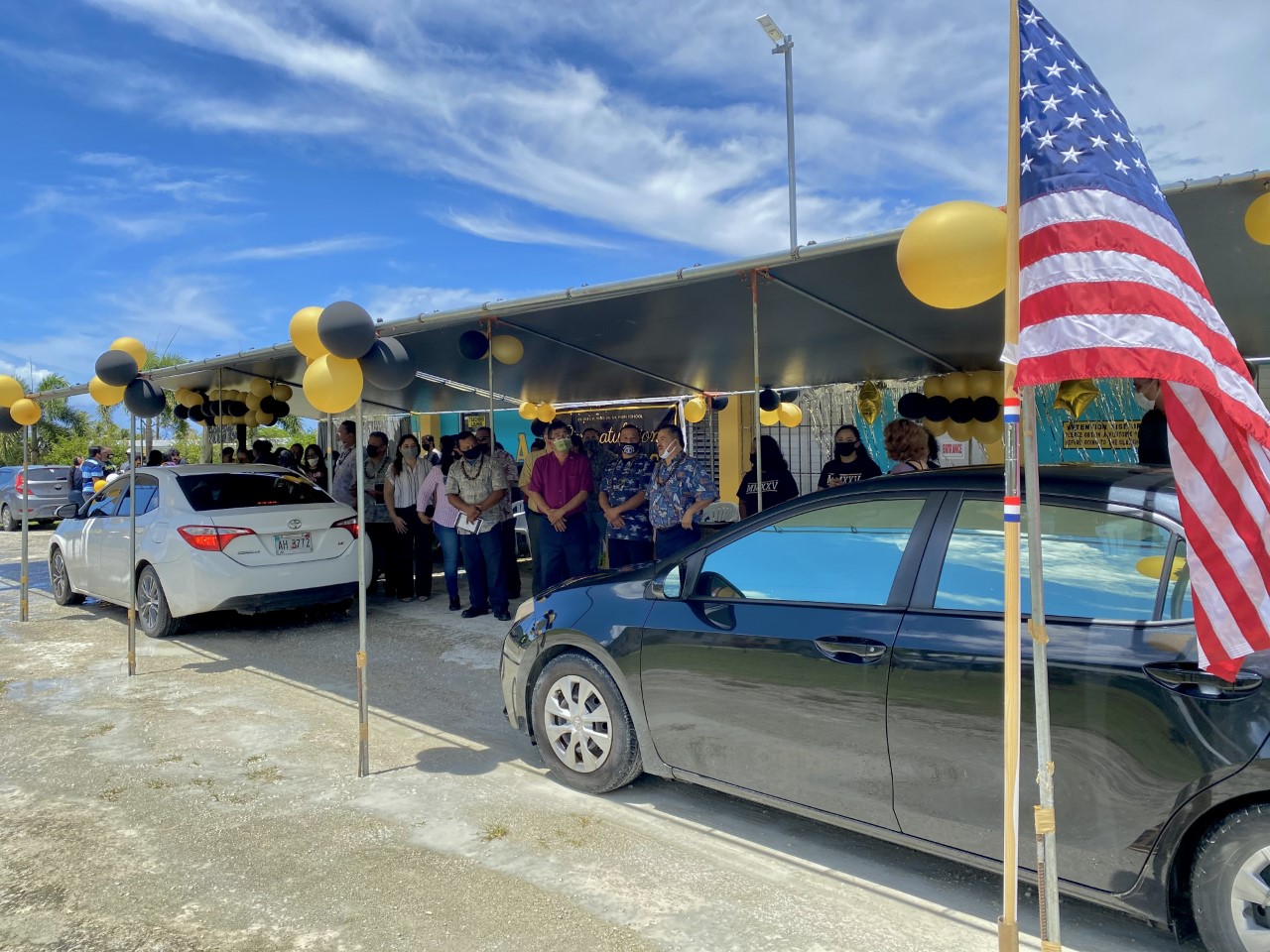 The drive-thru promotion ceremony was held on the Dr. Rita H. Inos Jr. Sr. High School campus.