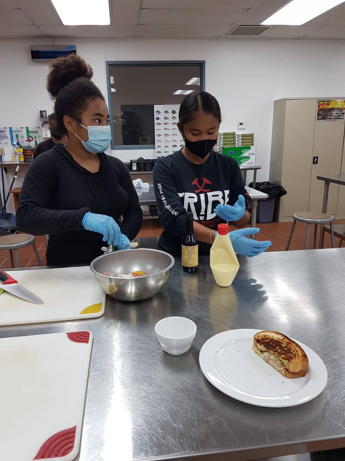 Students learn hands-on basic culinary/cooking skills.