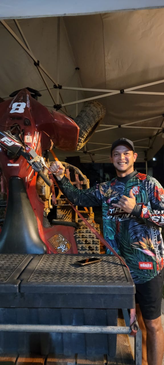 Christian "Hollywood" Camacho, the ATV BIG Boy points leader, rides a Quad YFZ450R.