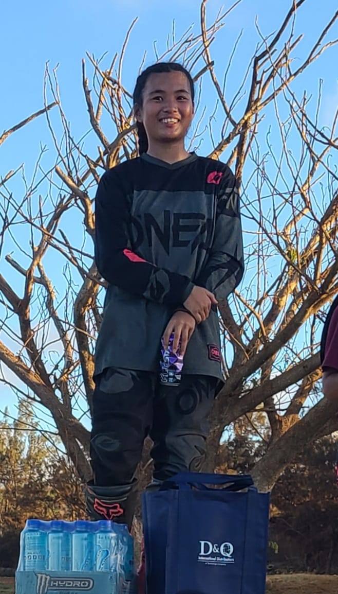 Nanako Celis, 12, is one point away from the top of the Power Puff Girls Class standings. Her ride is a 2017 YZ85cc bike and she’s with Team Trench Tech MX.