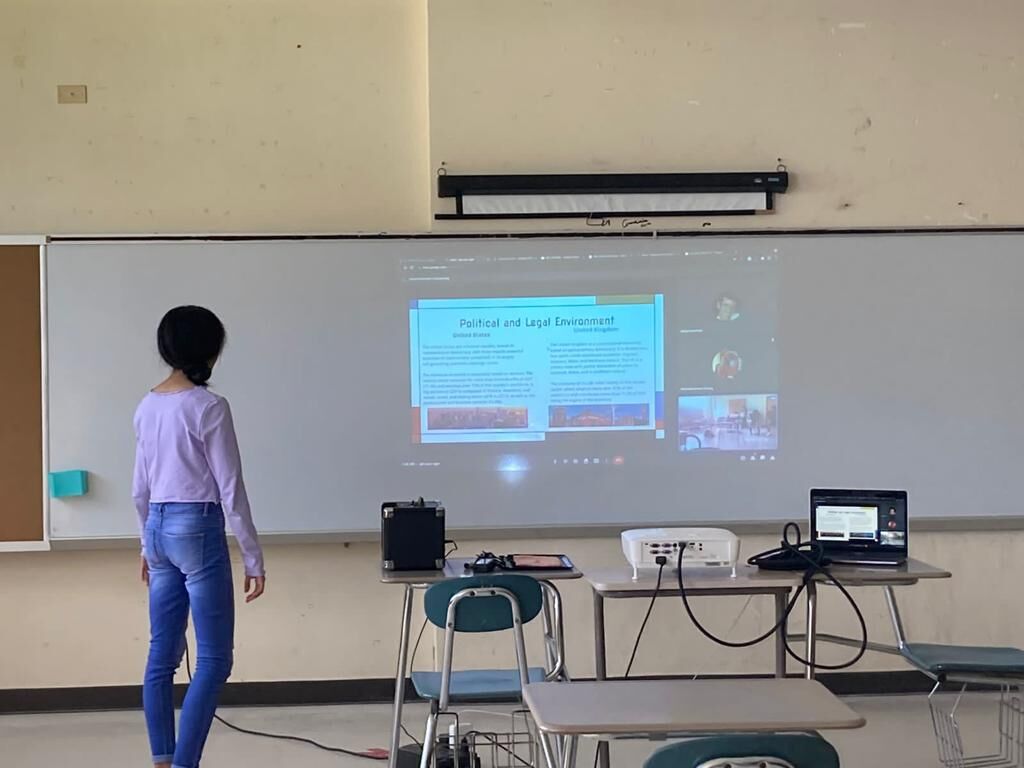 An 8th grade Rota student participates in a InosInnovation Boot Camp session.