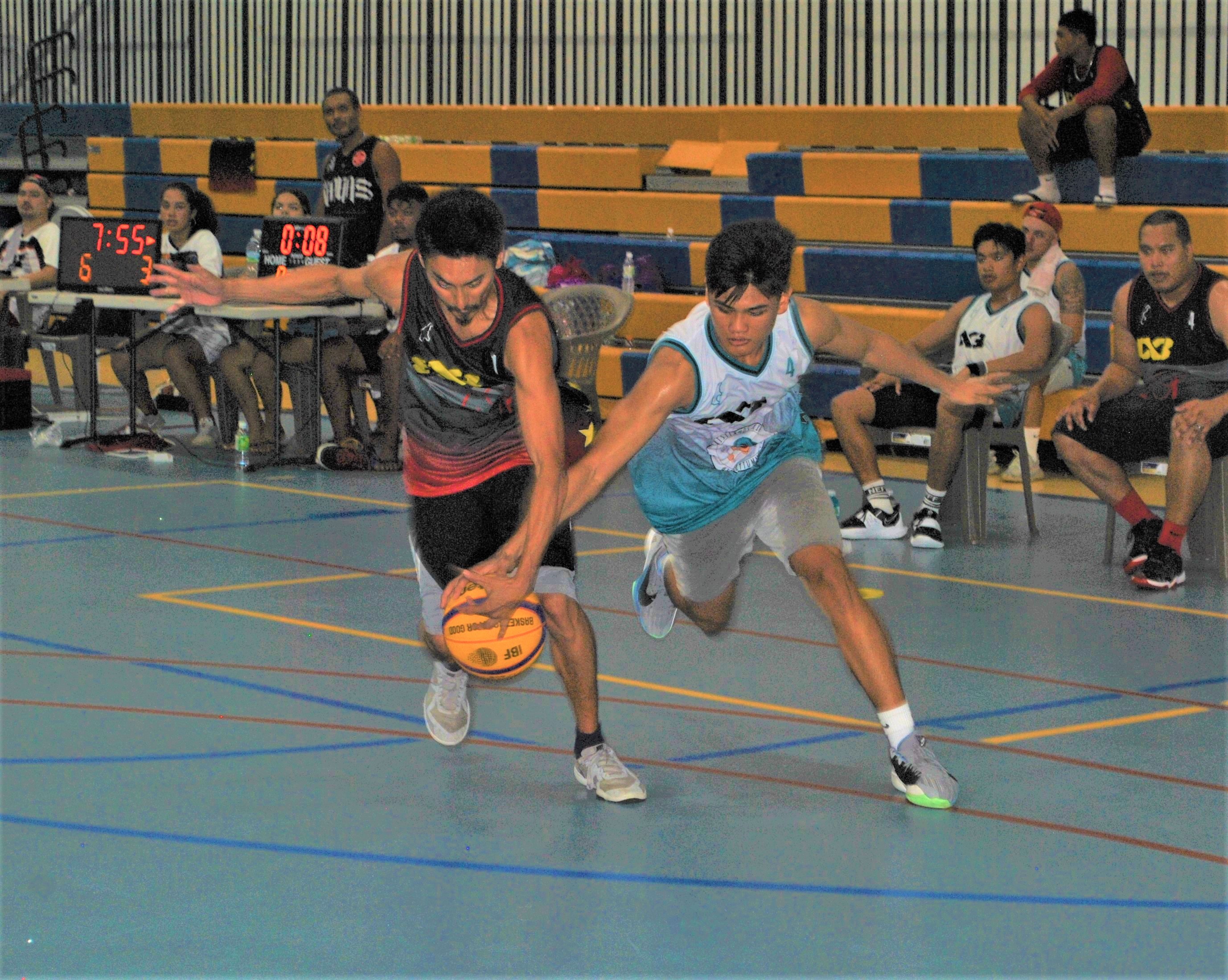 The Real Deal's Douglas Schmidt battles for the possession.