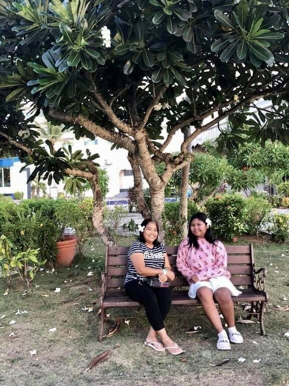Public school student Maxine Candare, right, and her mother Tatanya S. Amado Candare.