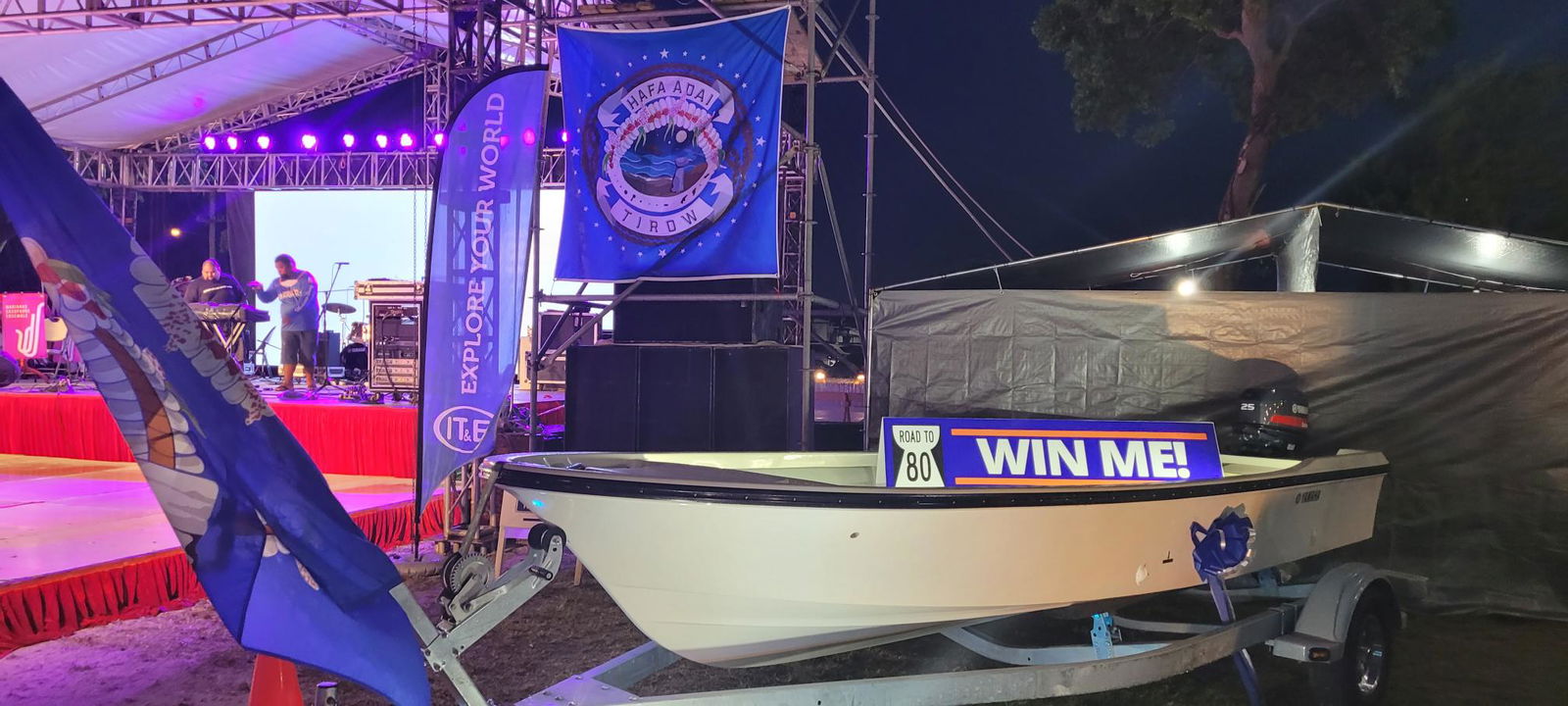 A Yamaha FRP W-17AH boat was raffled off on Saturday.