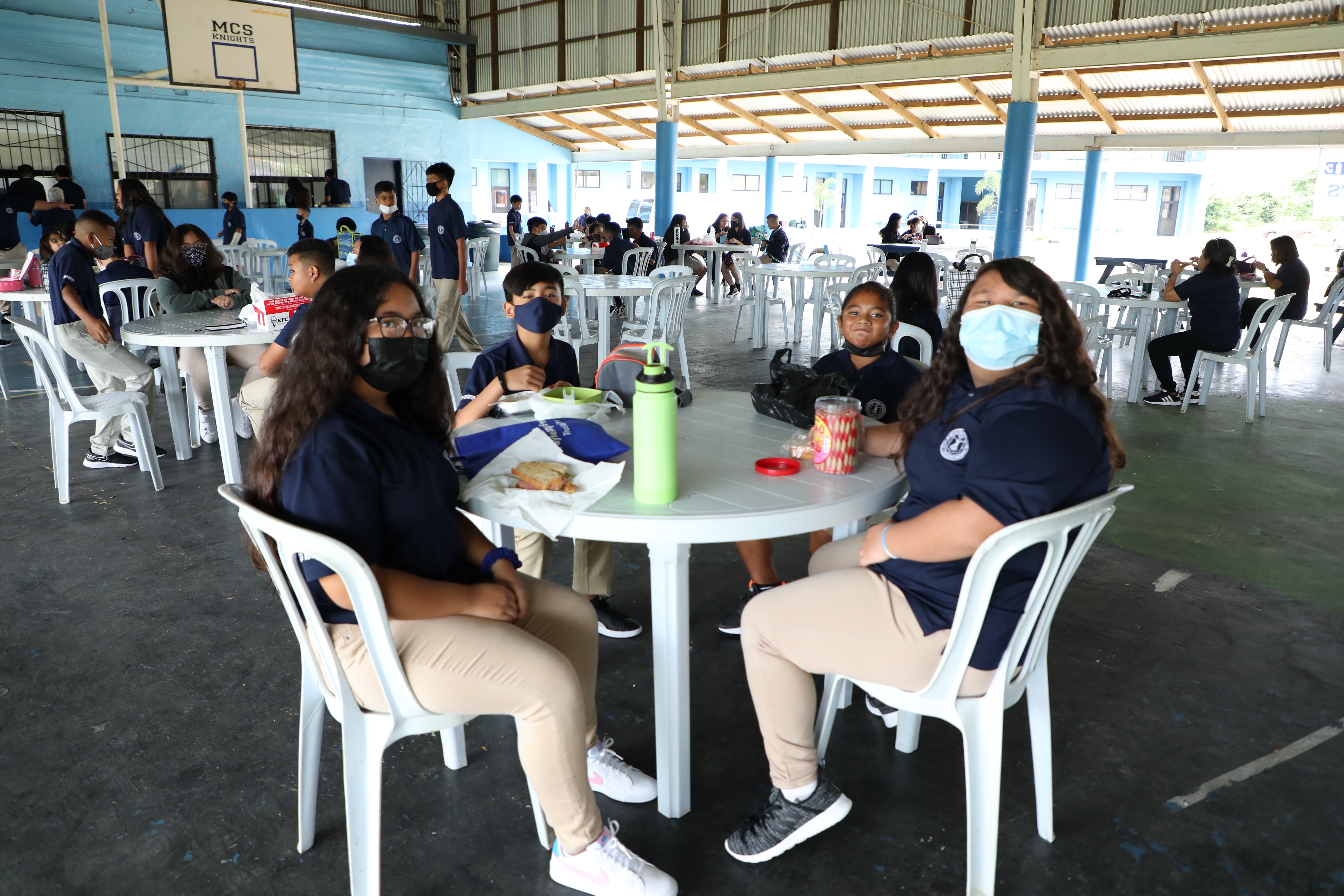 While the CNMI is in Level Green, outdoor lunch for grades seventh to twelfth was one of the reinstated privileges Mount Carmel School brought back for the 2021-2022 school year.