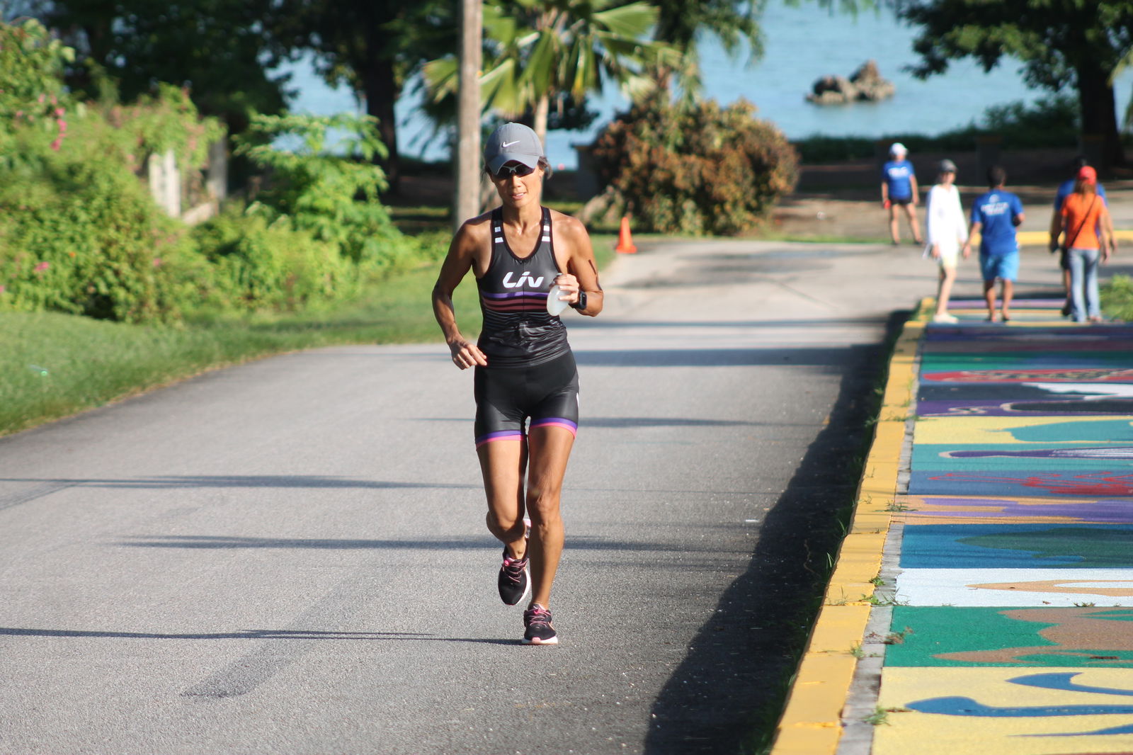 Ayano Braxton makes her way uphill.
