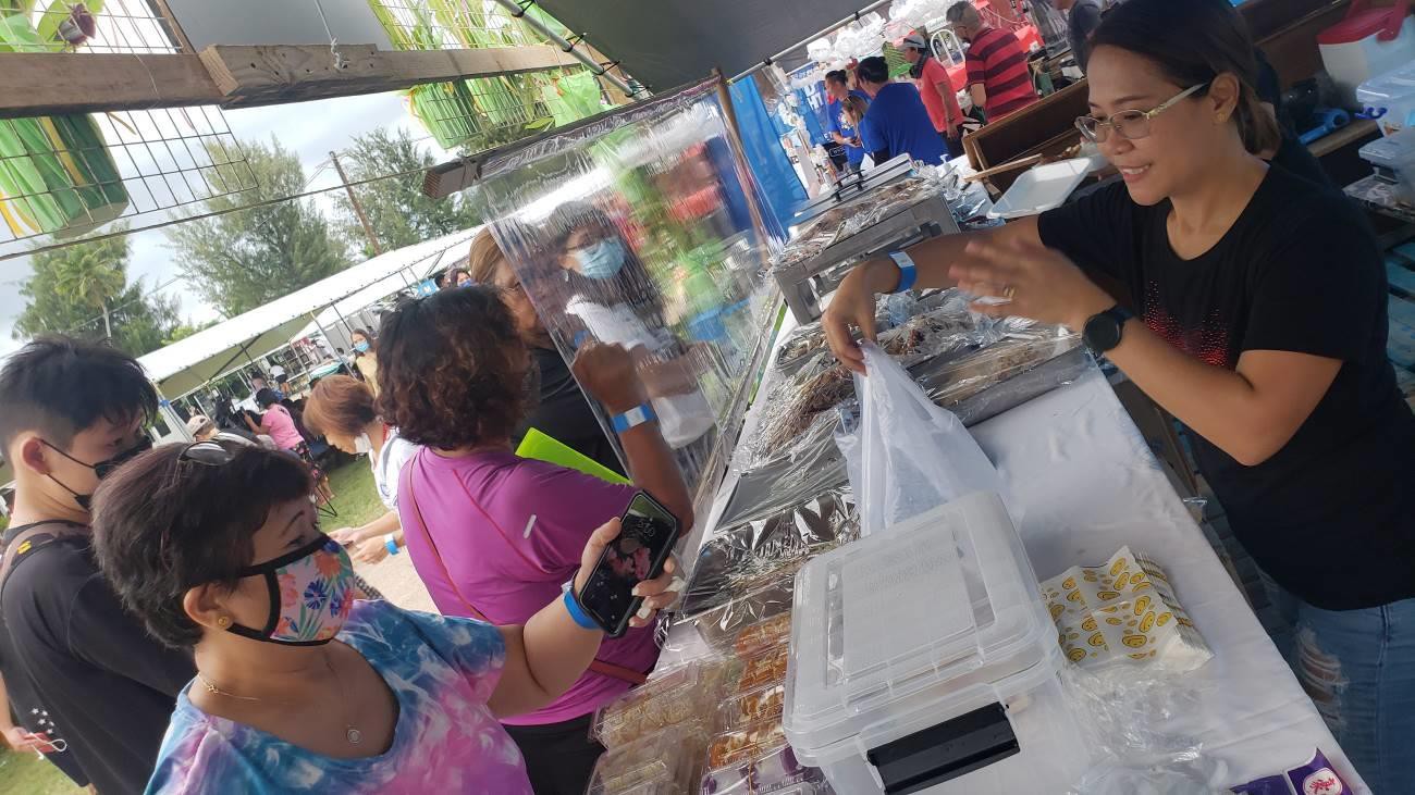 Meals 4 U serves festivalgoers at the Marianas Visitors Authority’s Hafa Adai & Tirow Summer Jam on July 31, 2021.