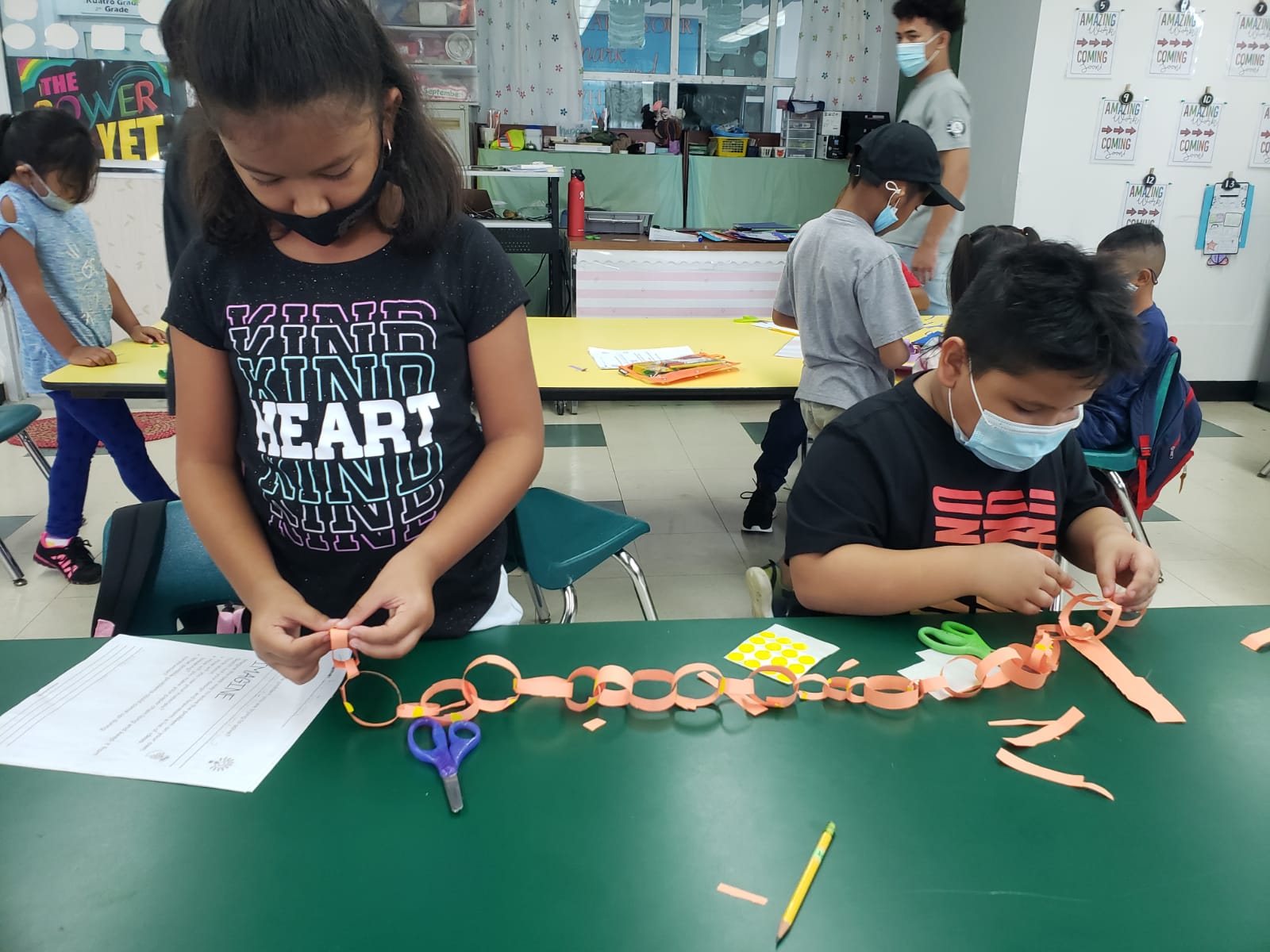 Sinapalo Elementary School participate in a classroom activity.