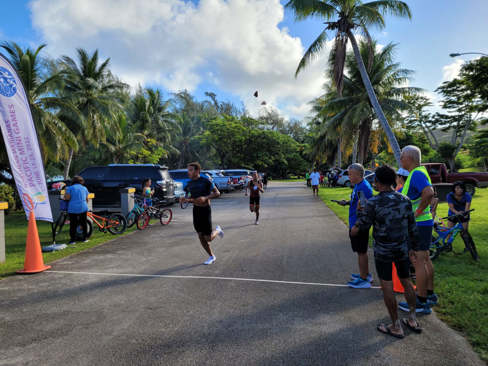 Isaiah Aleksenko and Kaithlyn Chavez complete the course.