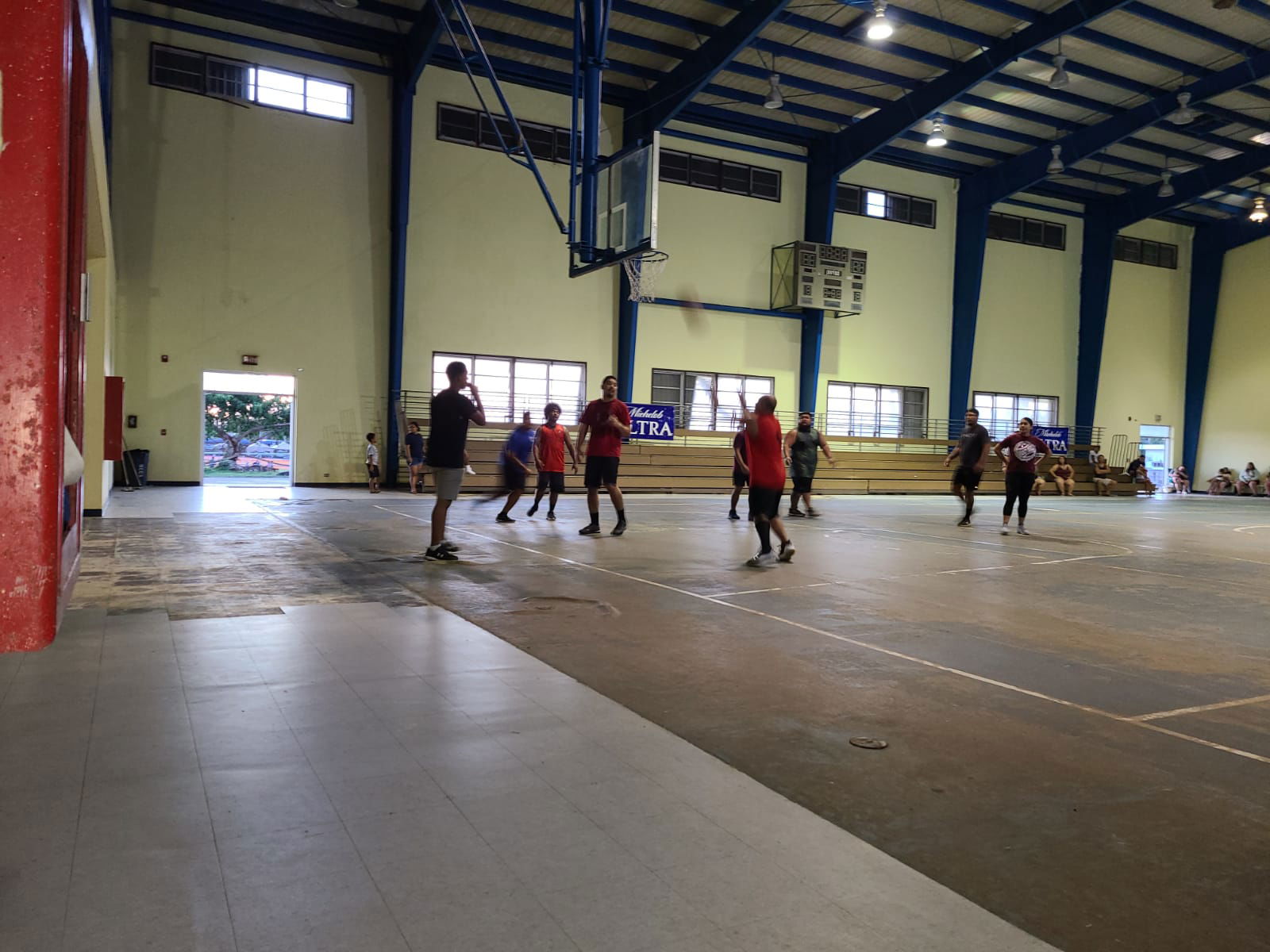 Teams Rampage and CNMI go head to head in a 2021 Islandwide Men's Bud Light Basketball League game Monday on Tinian.