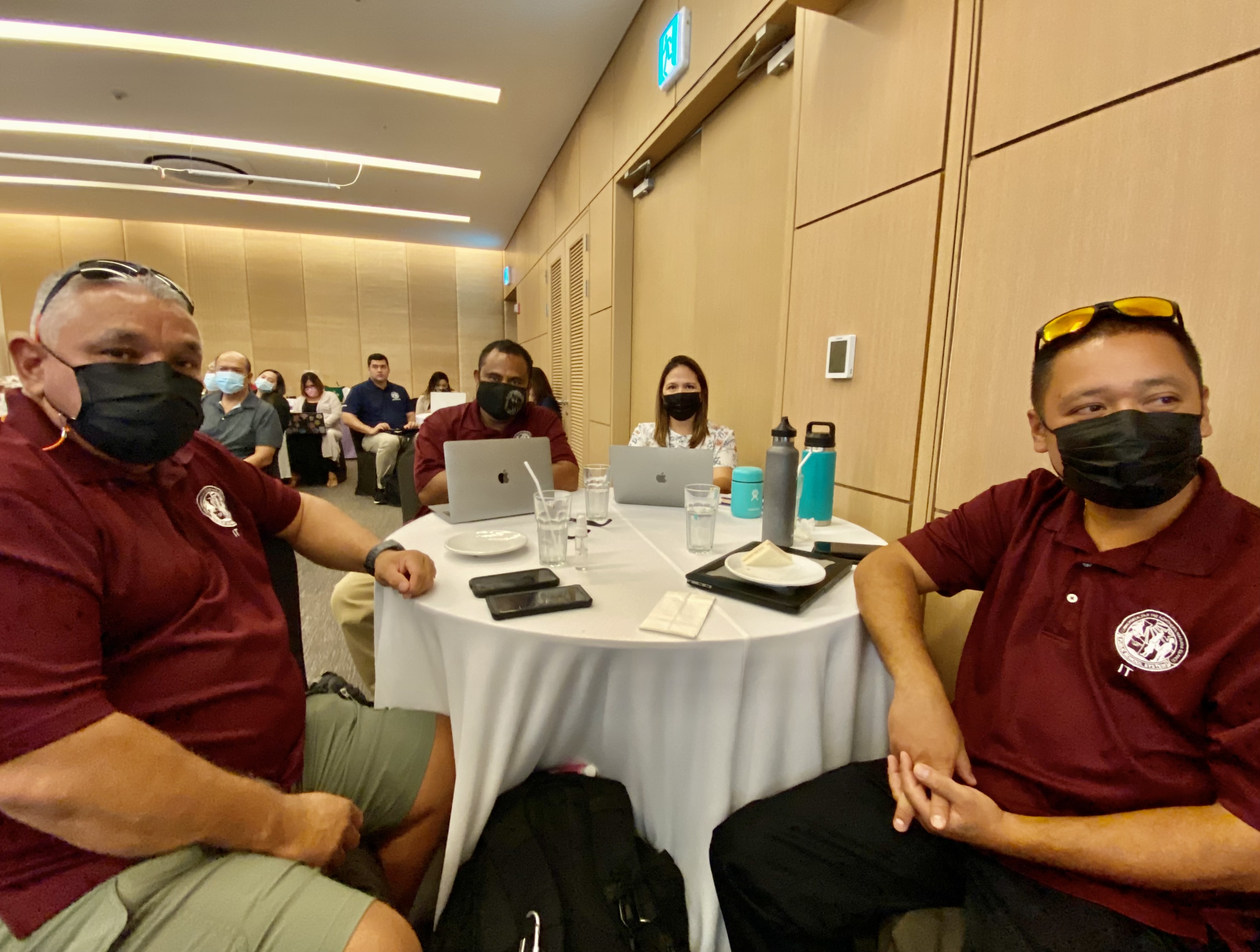 State Technology Director Jesse Tenorio, Family and Community Engagement Program Manager Leila Yumul, Ferdie Ngirnekur, and Albert Camacho.