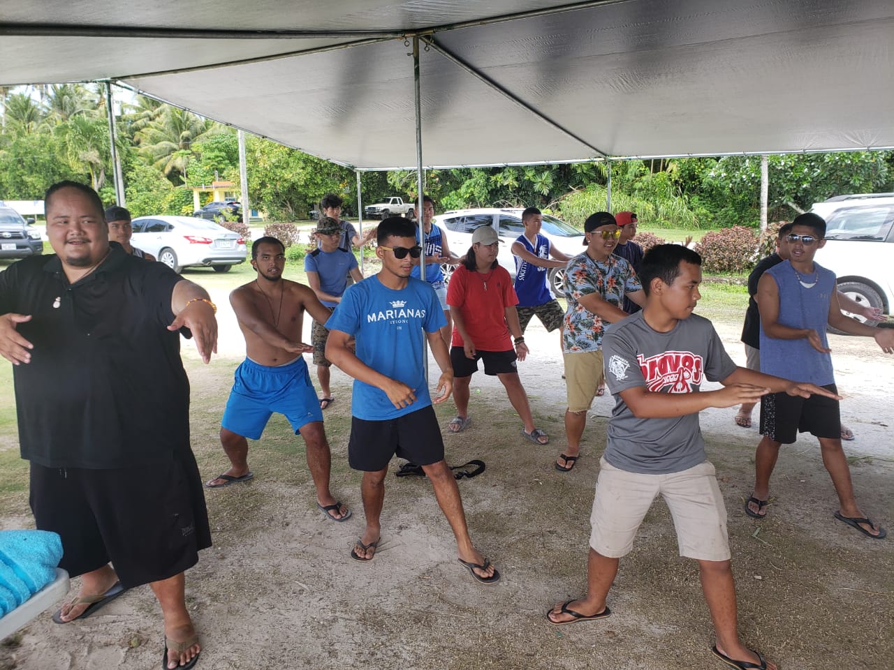 Camp participants present their chants and dances to the Rota mayor, parents, and community as a token of appreciation to the host island.