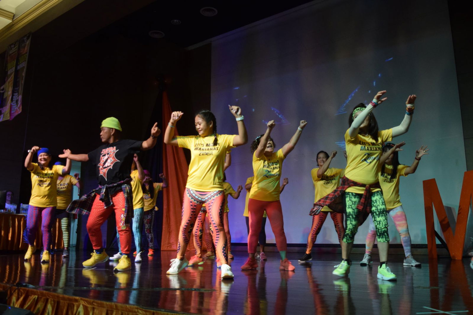 It’s the Let's Move Marianas dancers’ turn to lead the Zumba marathon.