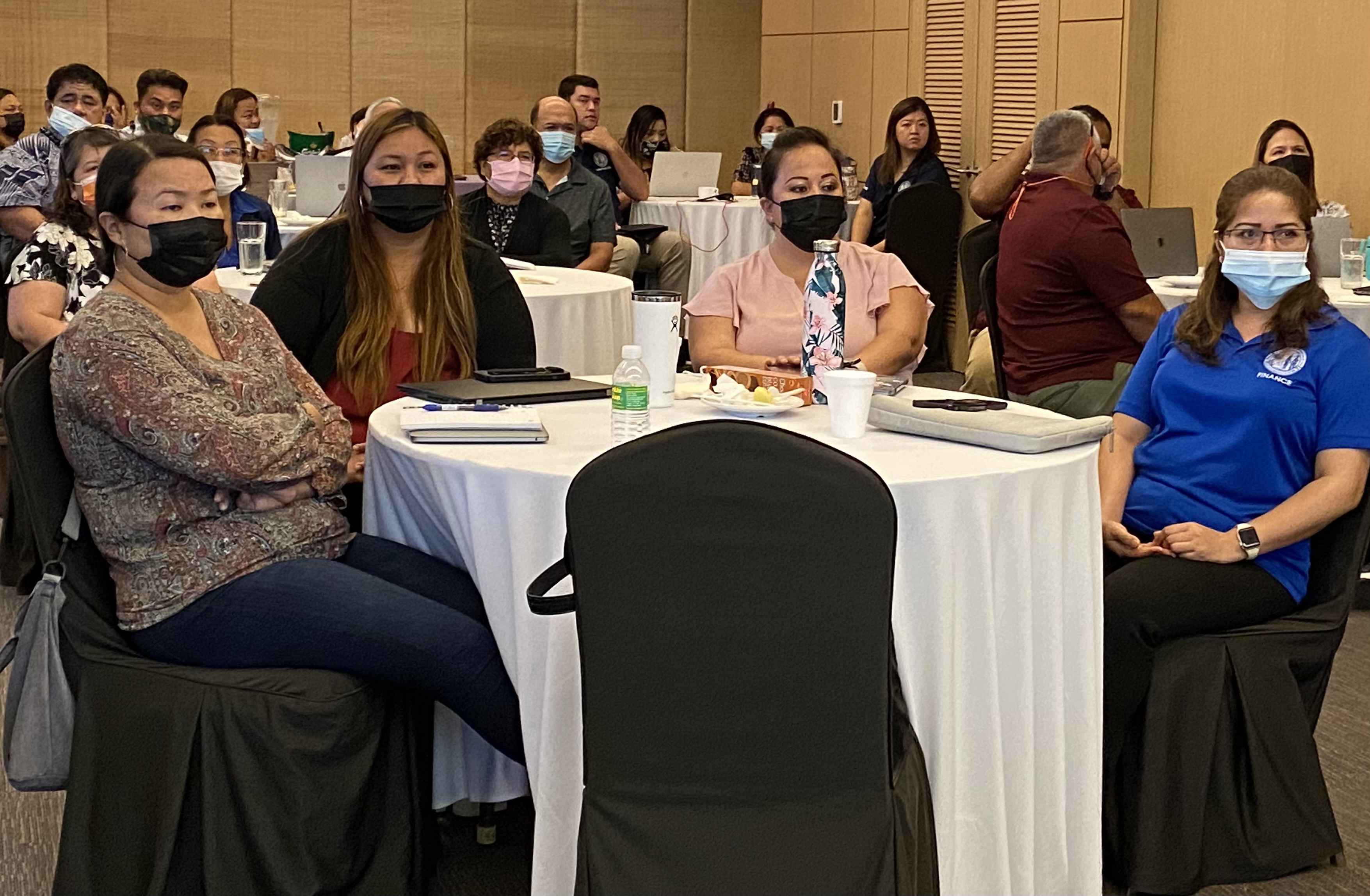 From left, Marie Attao, Head Start/Early Head Start Director Lathania Angui, Human Resources Officer Lucretia Deleon Guerrero, and Finance and Budget Director Arlene Lizama.