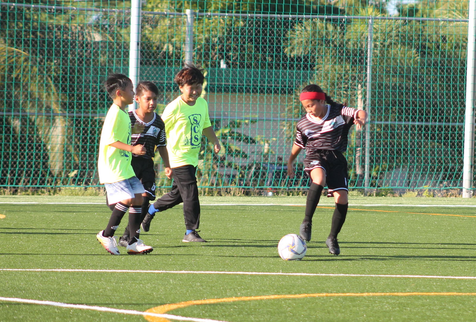 GES 2's Angel Calyag controls the ball during an NMIFA-PSS Interscholastic Soccer League  game Wednesday at the NMI Soccer Training Center.