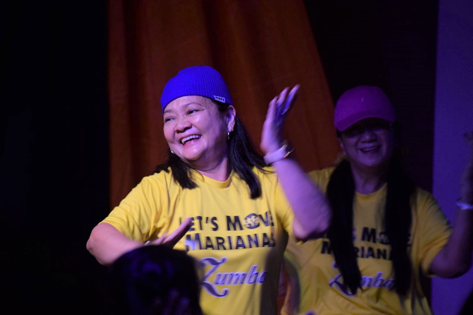 Let's Move Marianas Zumba dancers perform during the M2 Fitness first anniversary celebration at the Saipan World Resort on Aug. 28, 2021.