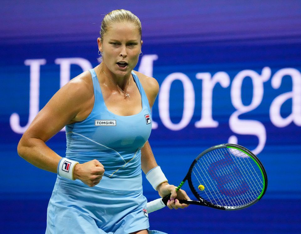 Shelby Rogers of the U.S. reacts after a winner to Ashleigh Barty of Australia on day six of the 2021 U.S. Open tennis tournament at USTA Billie Jean King National Tennis Center in Flushing, NY on Sept. 4, 2021.