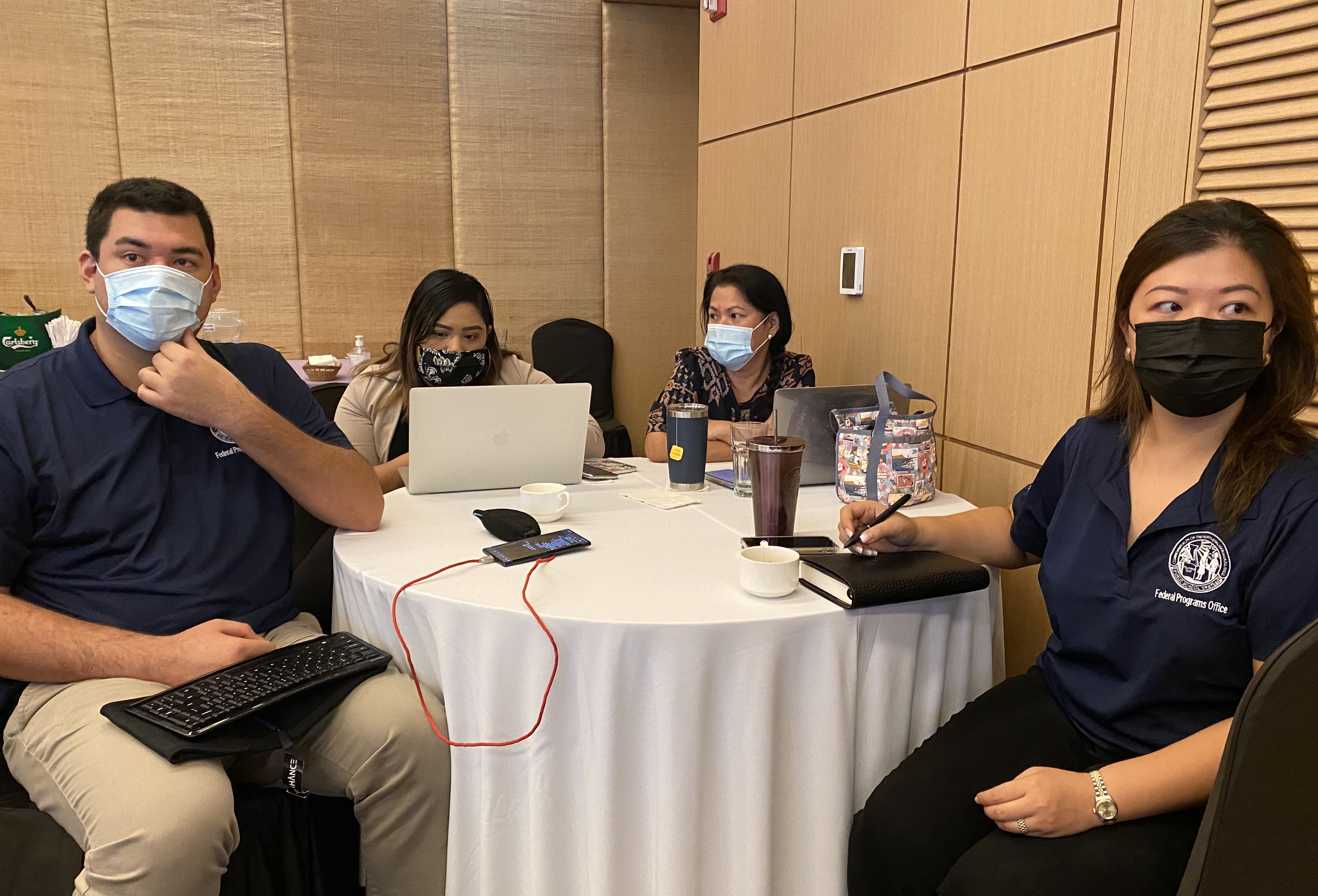 Dencio V. Manglona, Randee-Jo Barcinas-Manglona, Marian Tudela and Jacqueline Che.