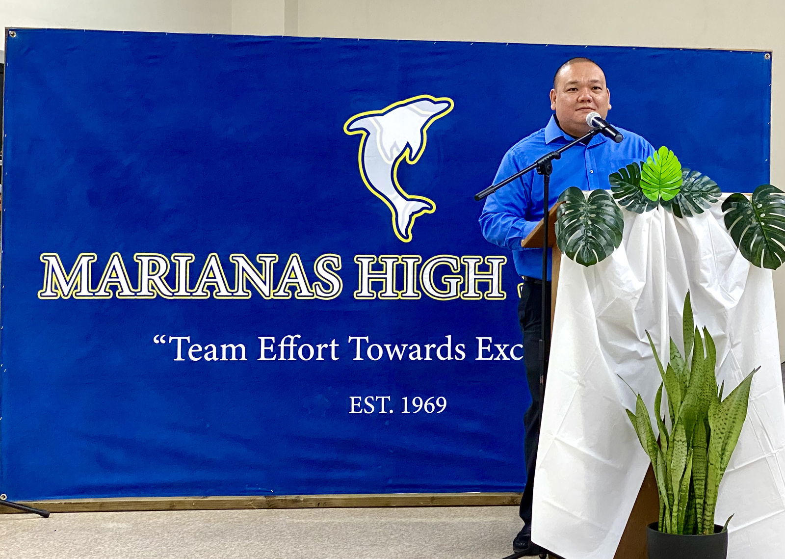 Acting Commissioner of Education Eric Magofna delivers his remarks.