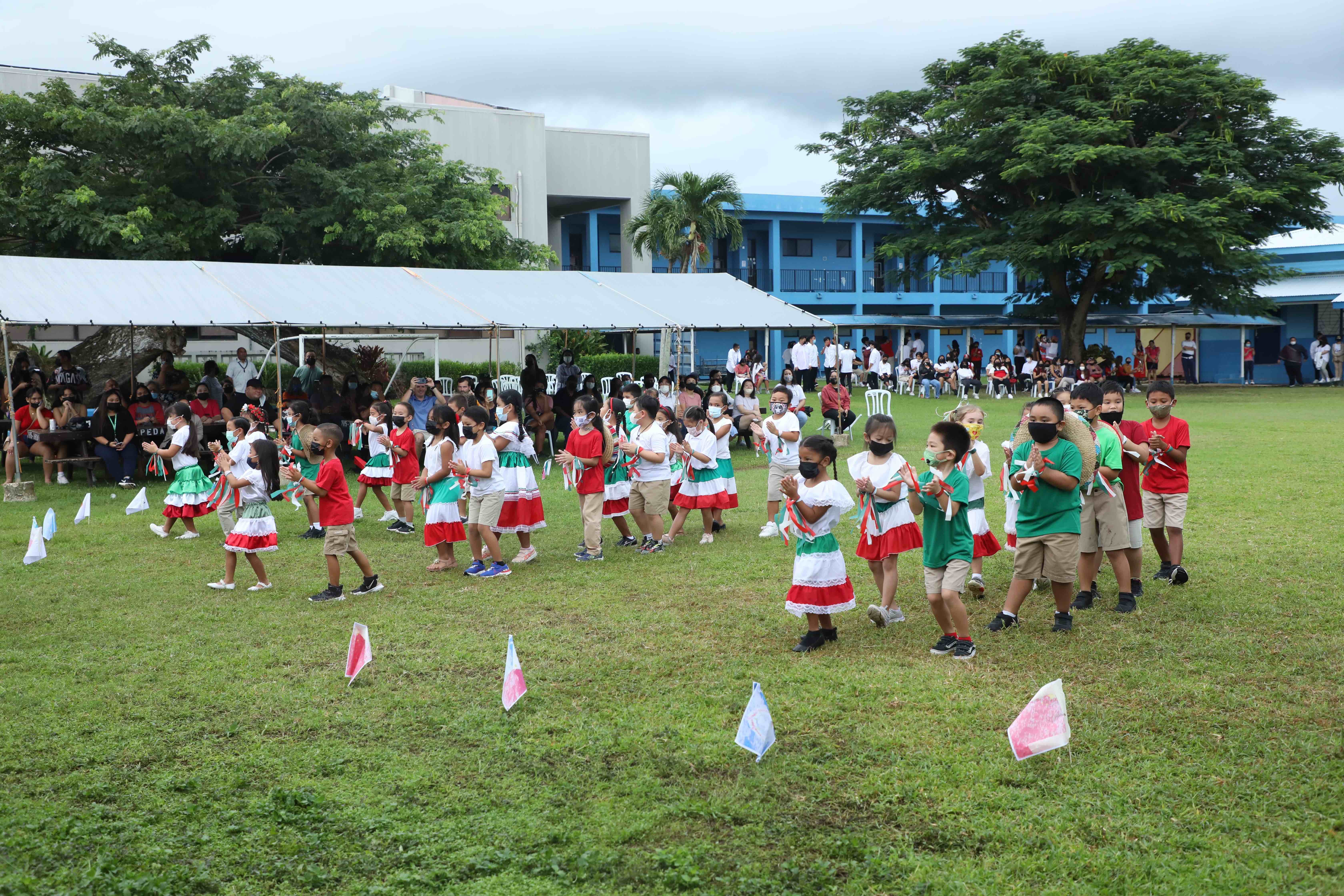Mount Carmel School’s first-grade students represented Mexico during the reinstated Cultural Day celebration.