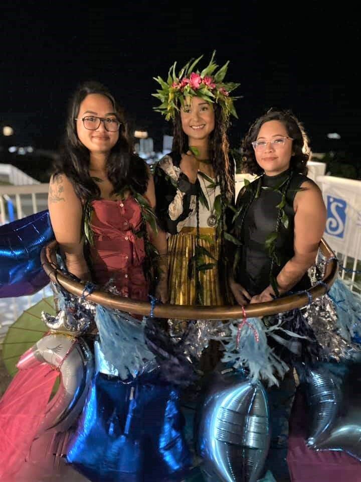 Jennifer Benavente, Jomanda Manglona, and Kaelani San Nicolas.