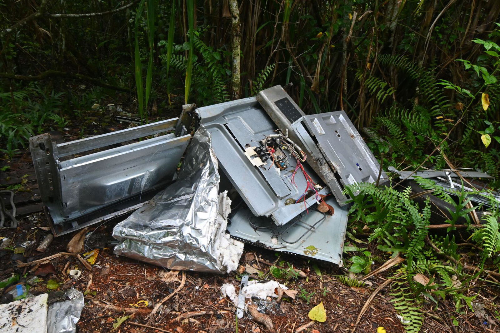An abandoned oven lays rusting just off Route 34 in Tamuning as seen on Sept. 15, 2021.