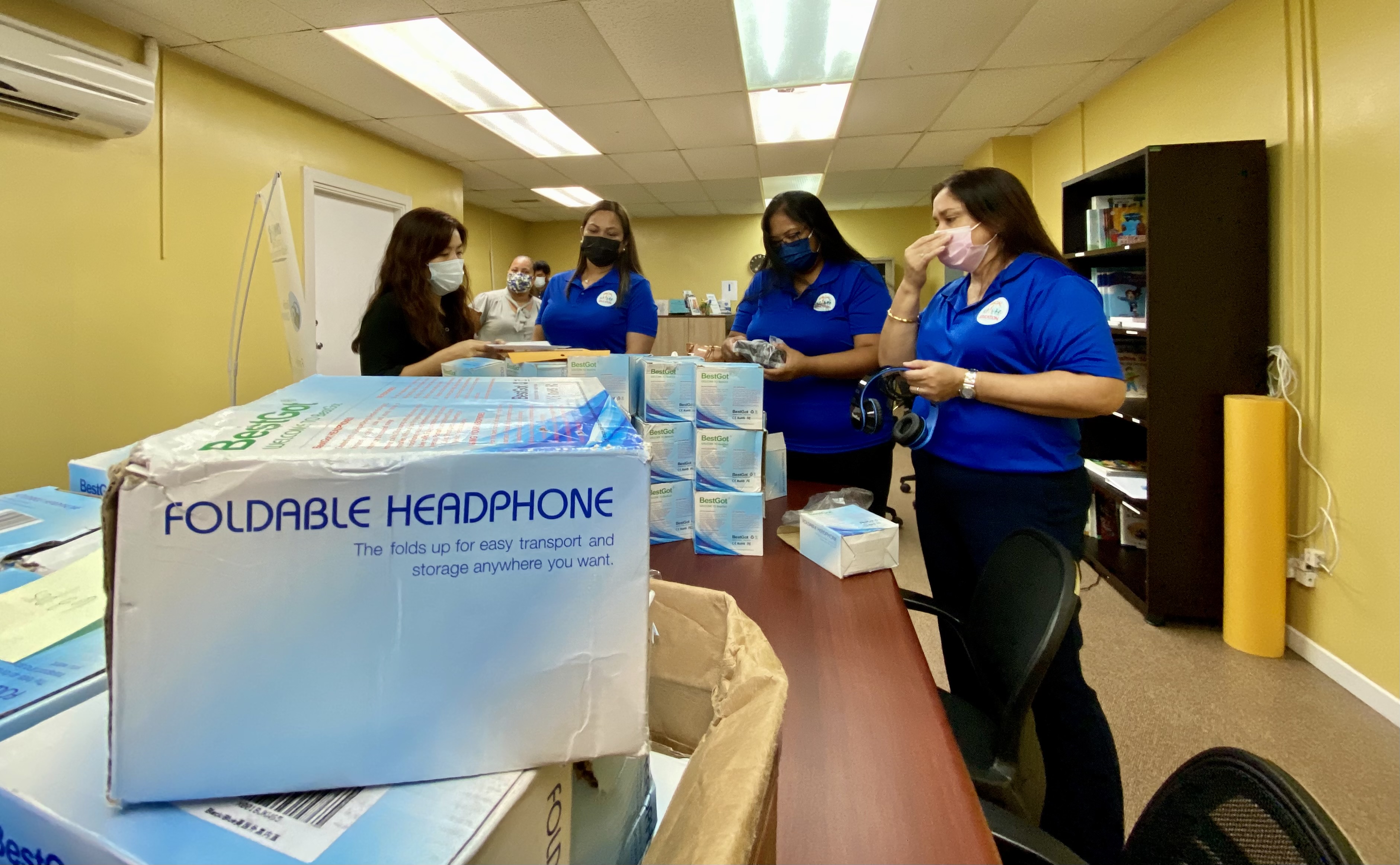 The foldable headsets were donated to PSS-SPED Program by CHCC”s Family to Family Health Information Center.