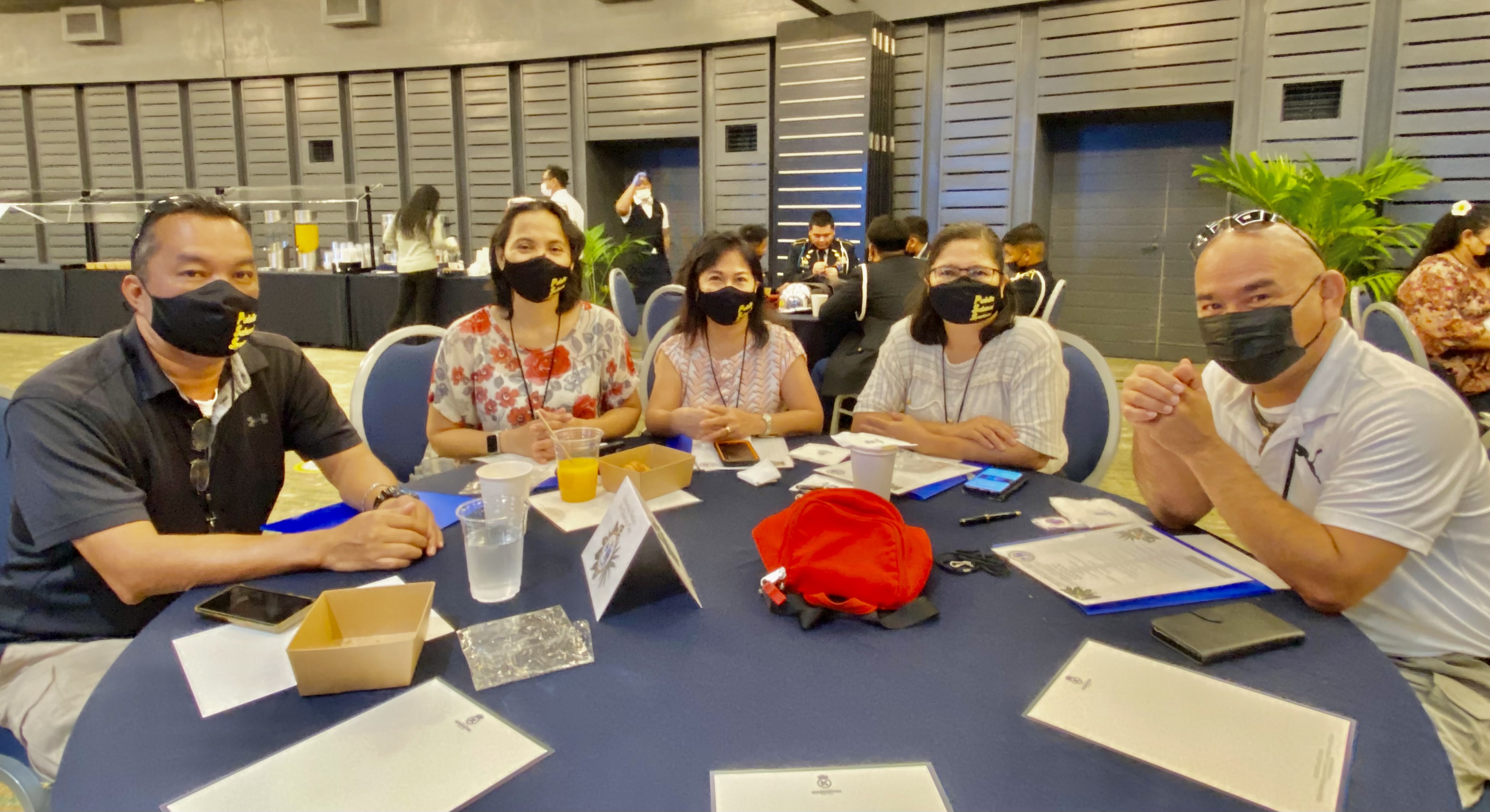 Saipan Southern High School PTSA officers Anthony Tomokane, Maria Fe Montano, Marites Villanueva and Catalina Benedicto with school principal Vince Dela Cruz.
