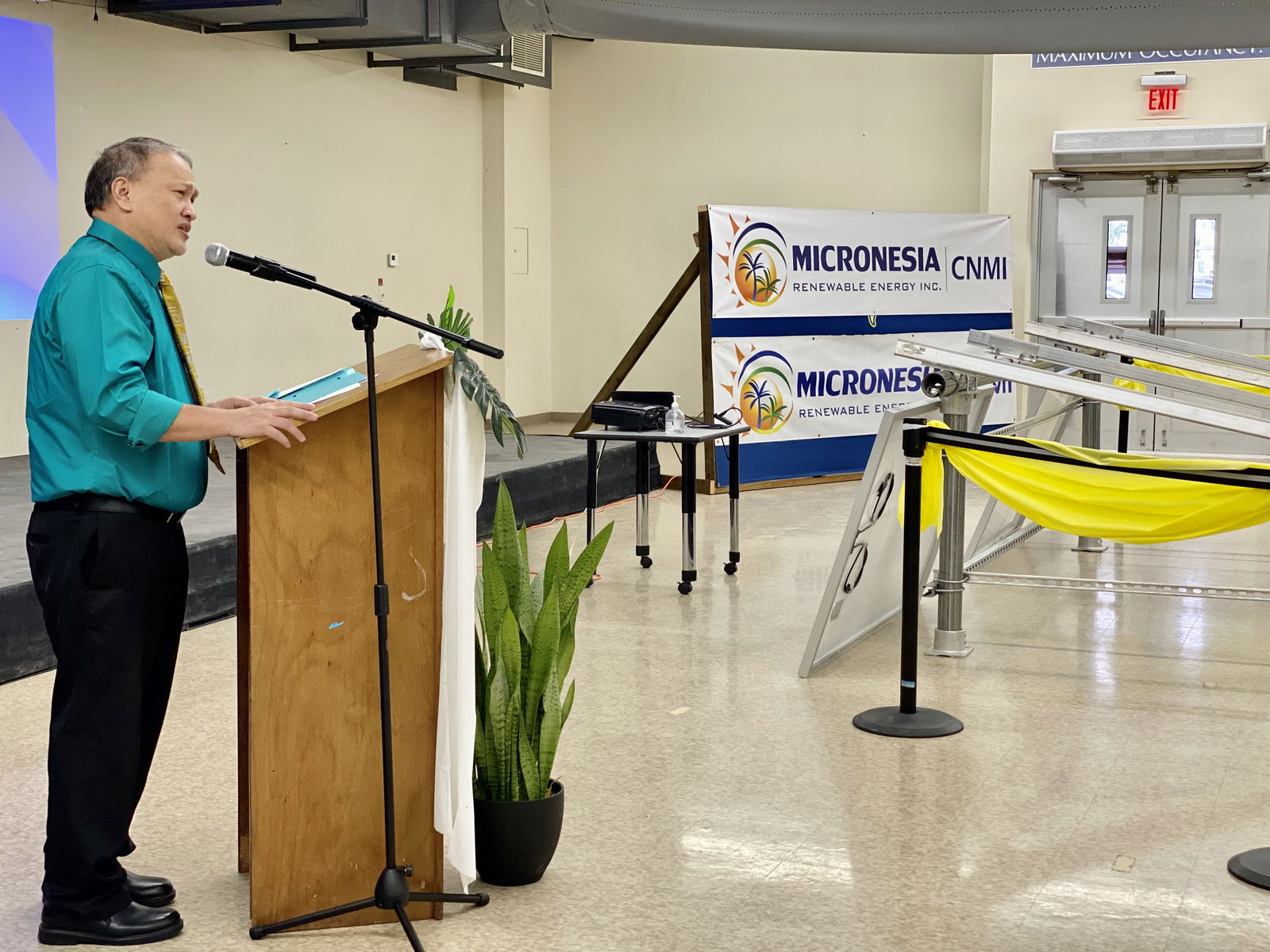 Board of Education Chairman Andrew Orsini delivers his remarks.