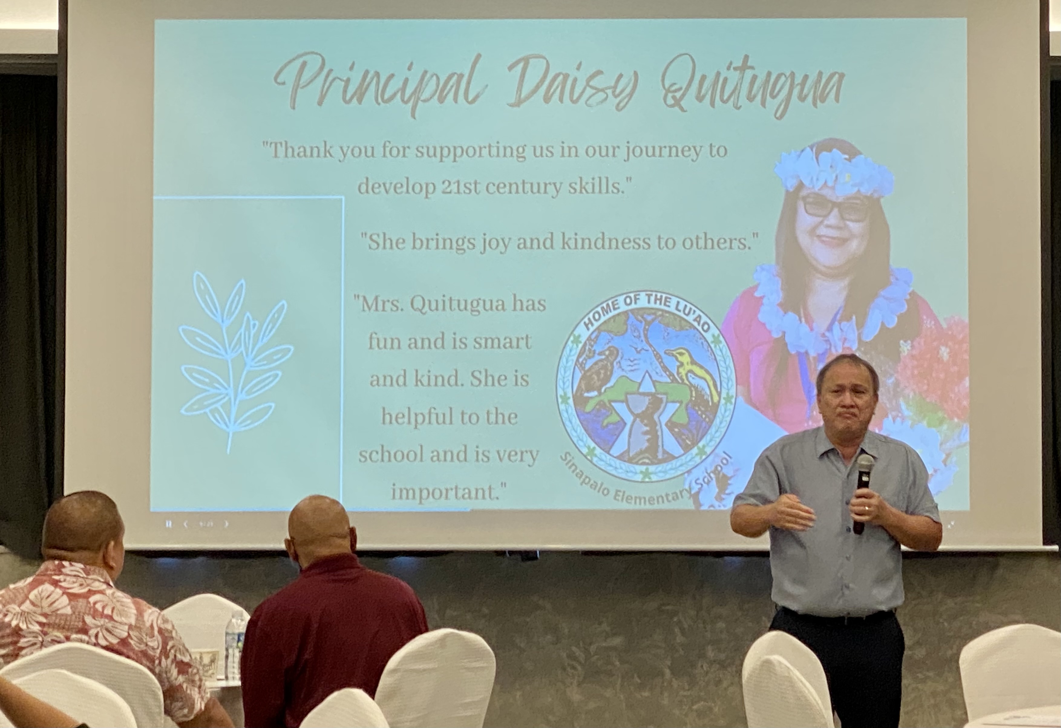 BOE Chairman Andrew L. Orsini acknowledges the important role played by PSS school principals.