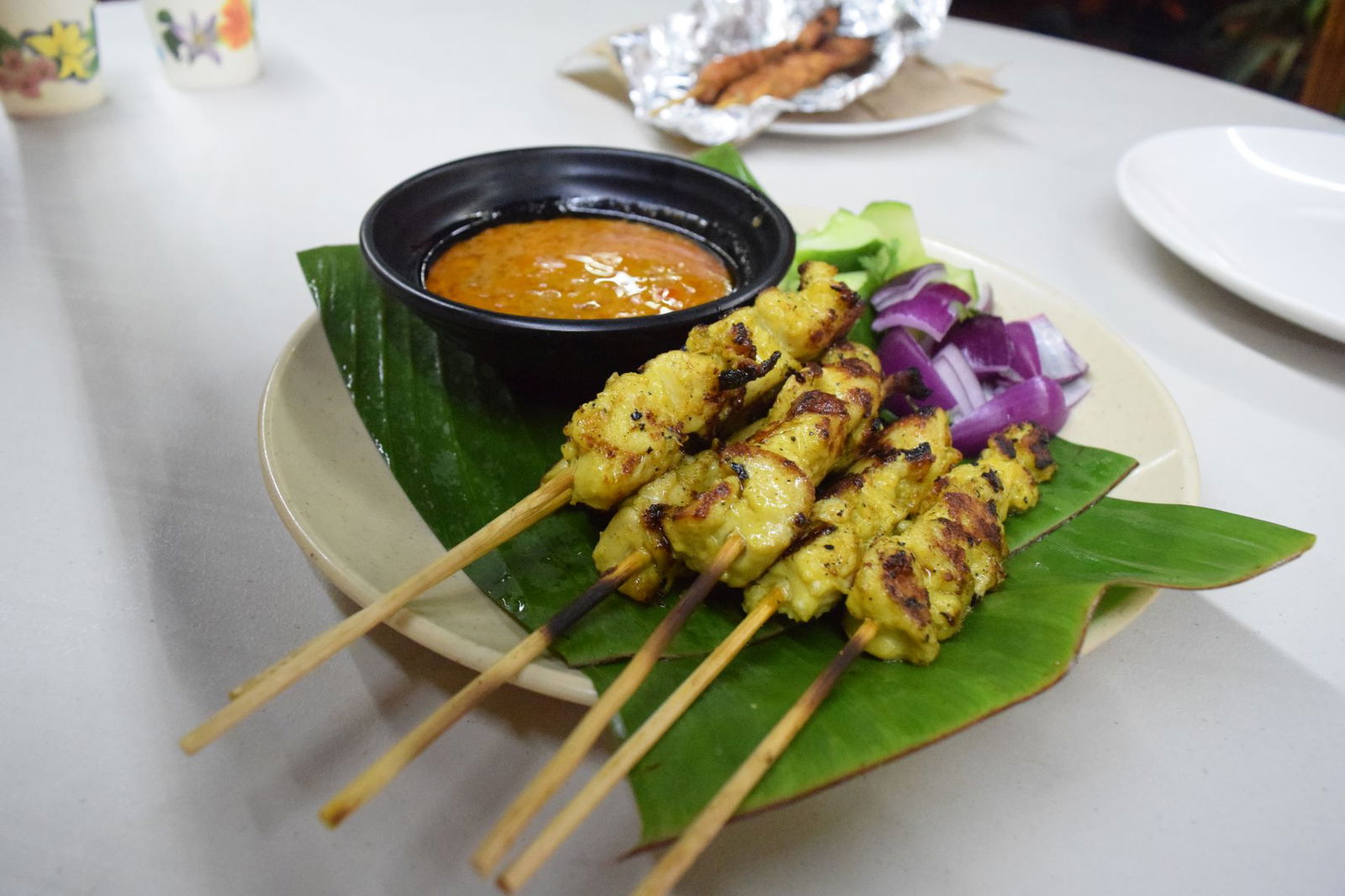 Ice Island's Malaysian Chicken Satay with peanut sauce.