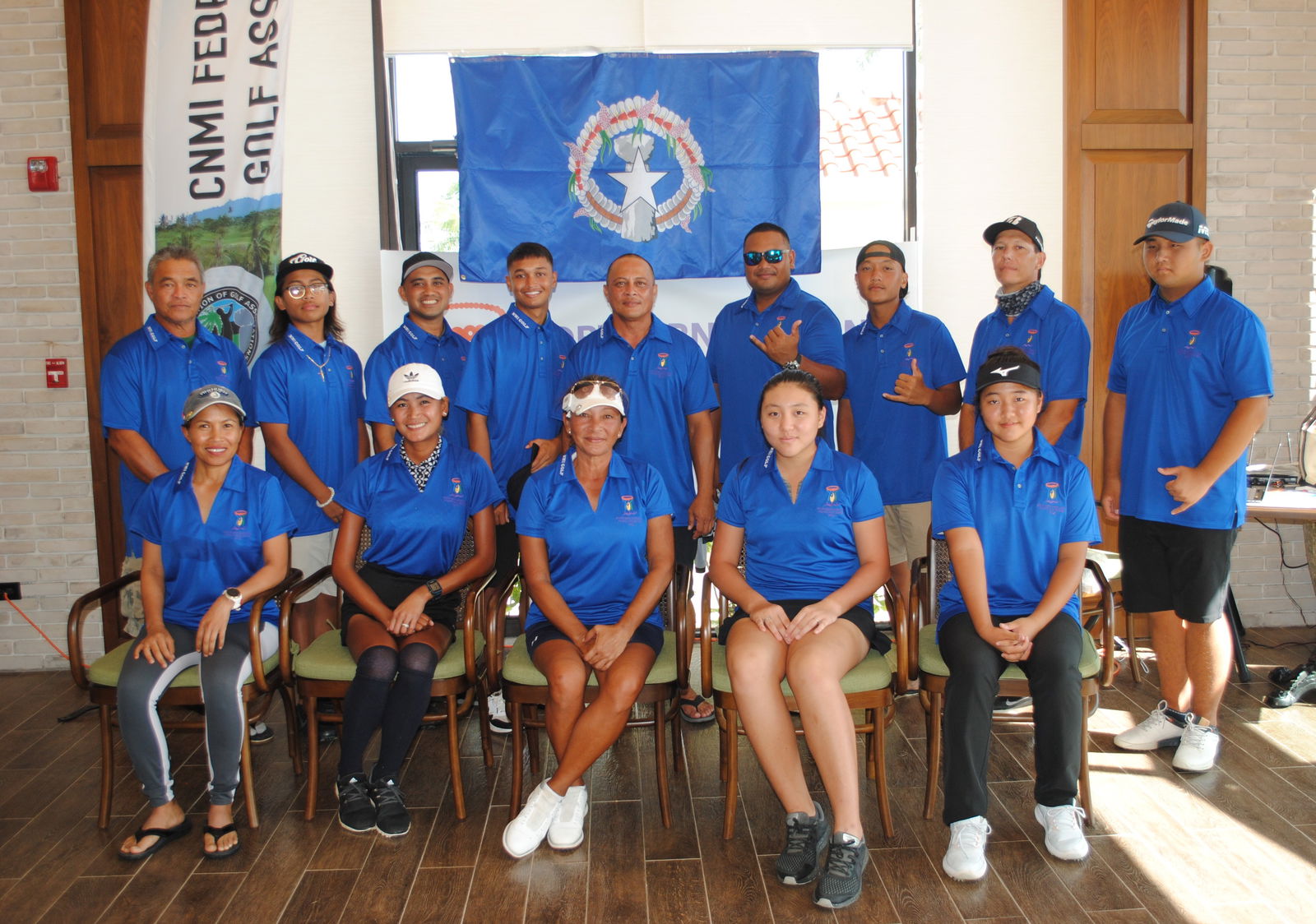The NMI National Golf Team members pose  after Saturday's final tryouts at the Coral Ocean Golf Resort.