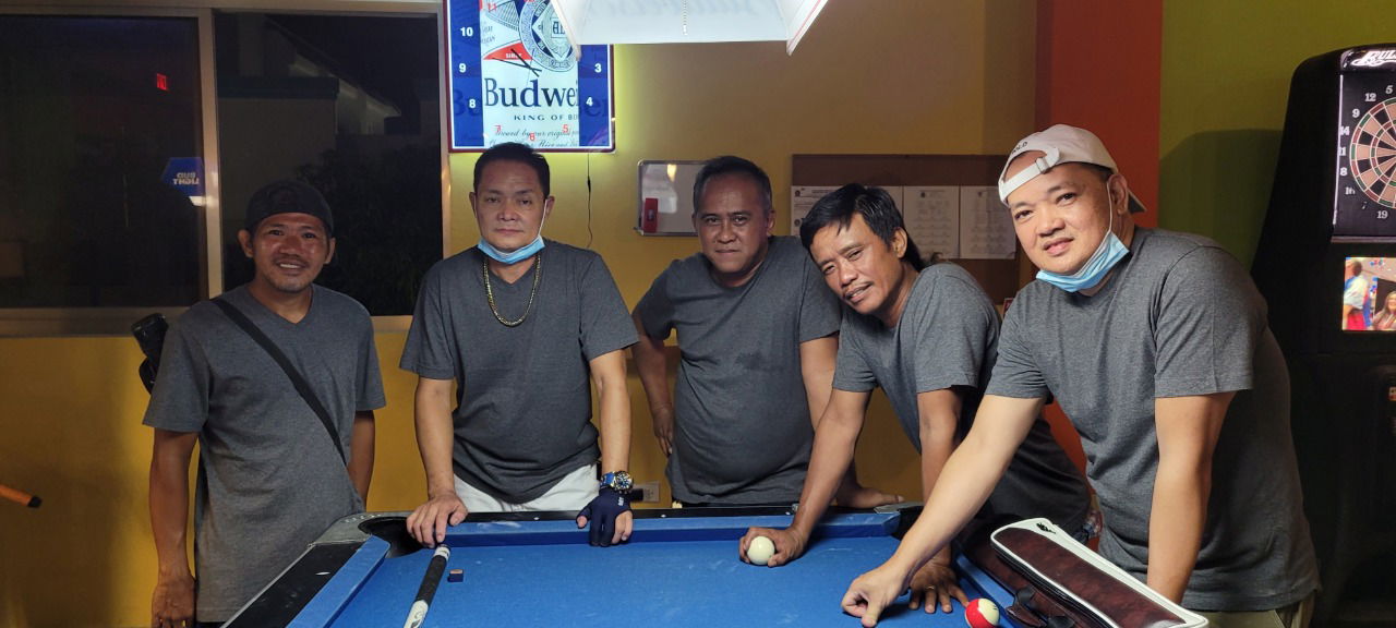 The Bamboo Club 88 BlackBallers smile after winning a semifinals game last week in the Thursday Division of the SBA Budweiser Open 8-Ball League.