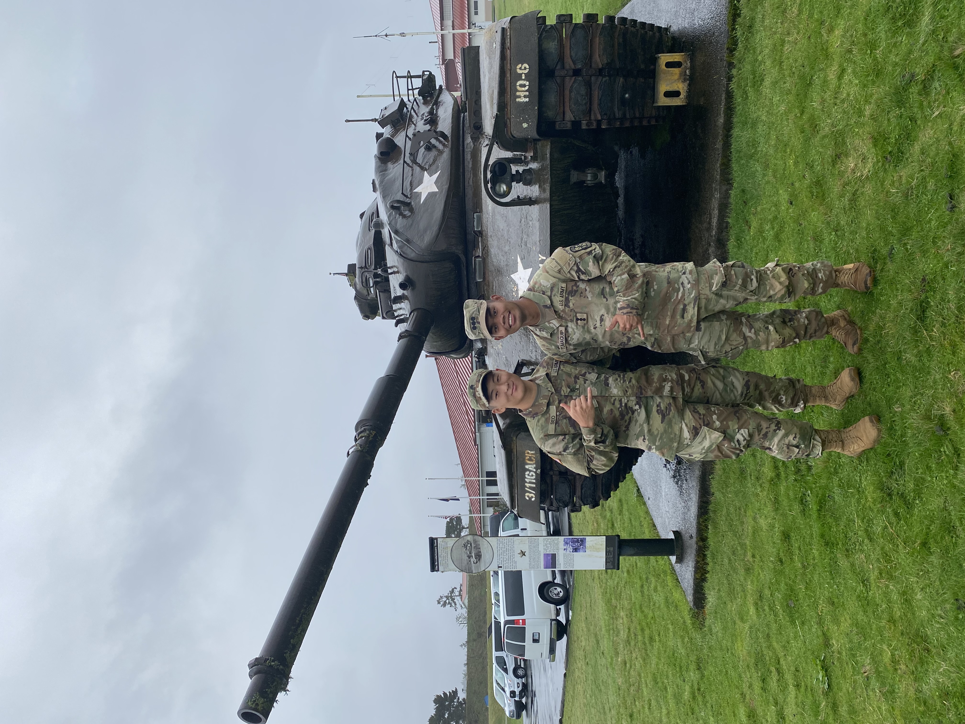 Jeffrey Seo, left, and Dan Ryan Tumaquip, right, both from Saipan, competed in the 8th Brigade ROTC Ranger Challenge  at Camp Rilea, Oregon on Oct. 23-24, 2021. 