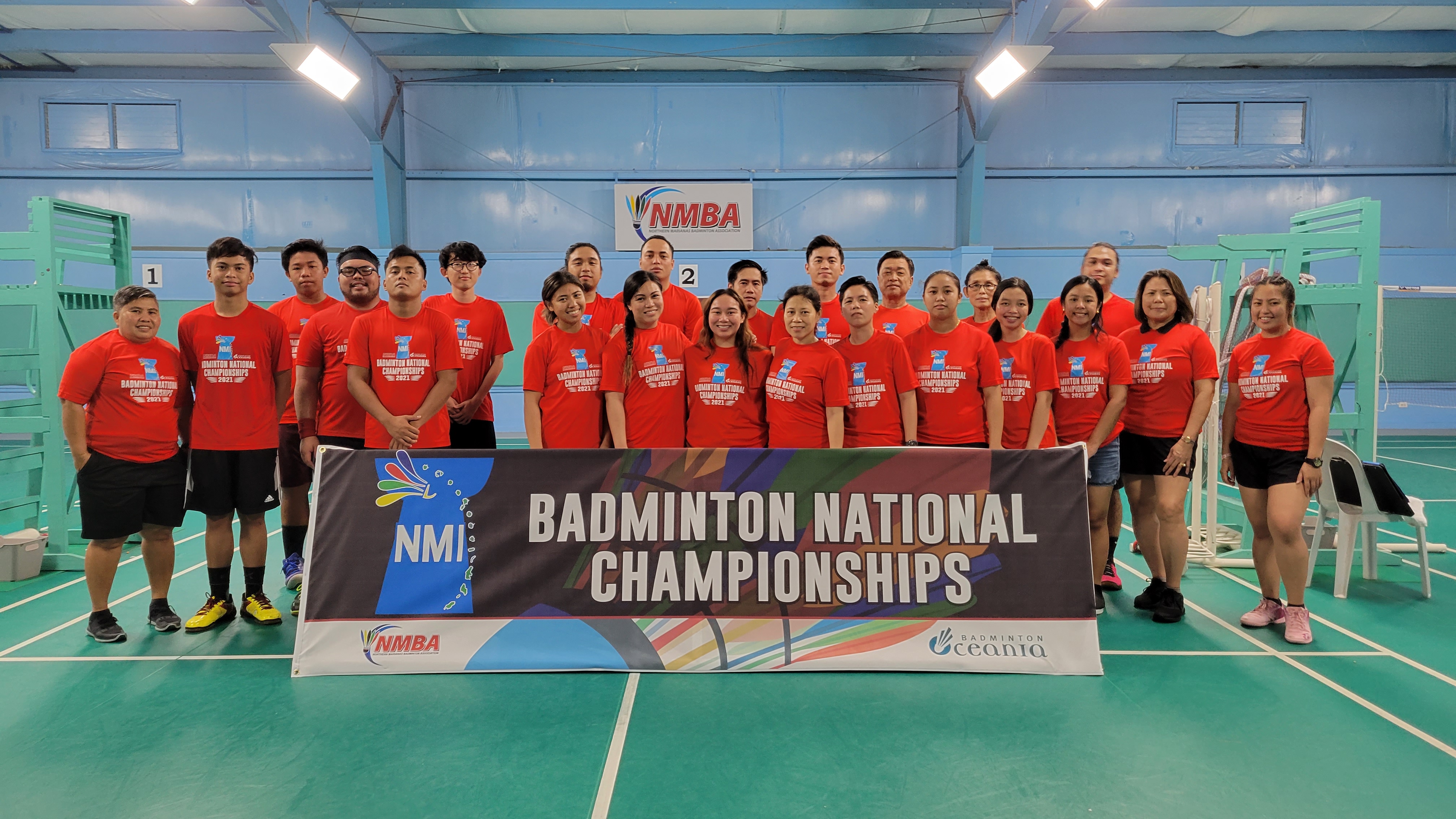The participants of the CNMI Badminton National Championships pose for a photo.