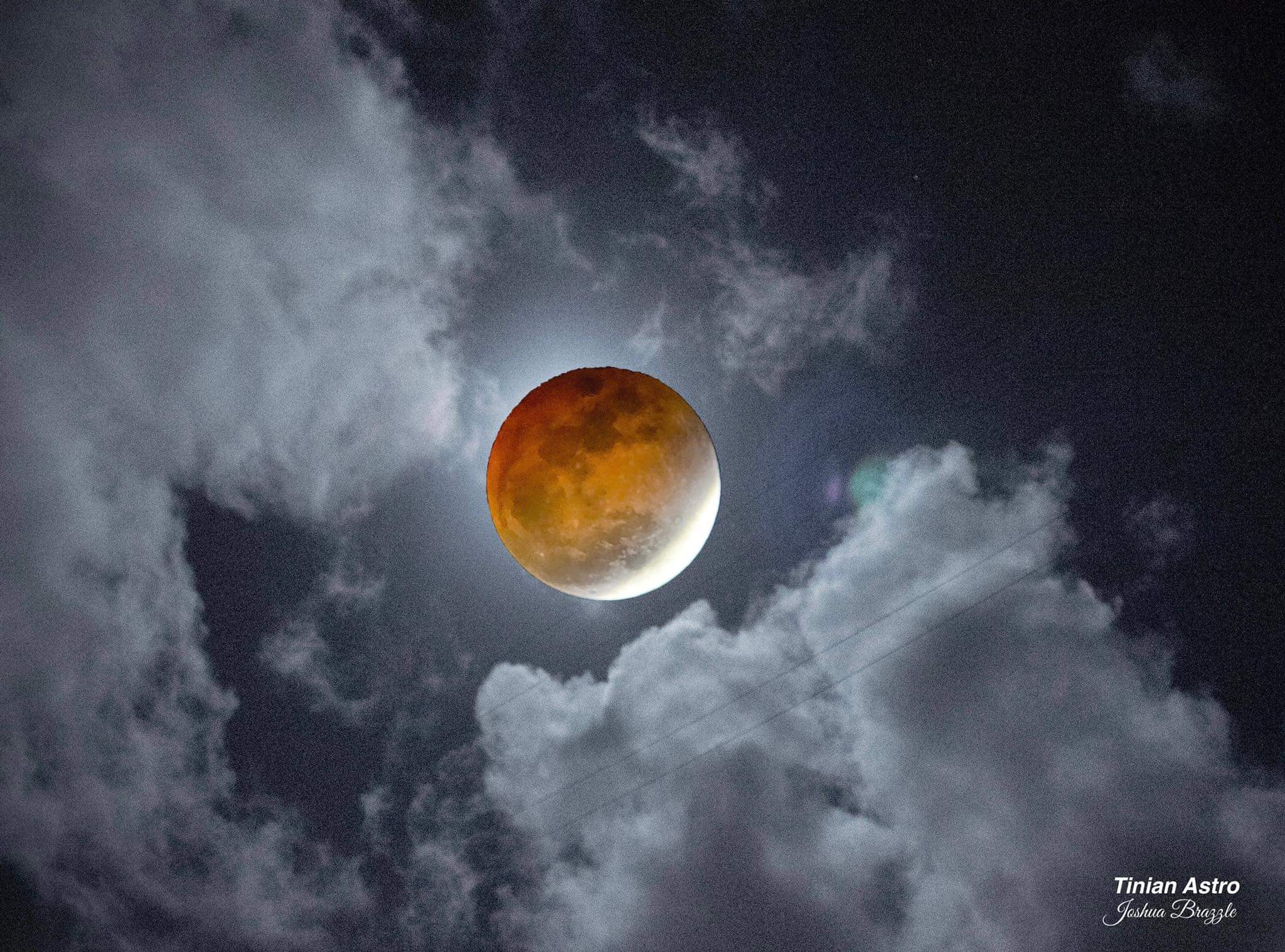 This is one of 800 photos Joshua Brazzle took of the partial lunar eclipse on Friday evening. He says this was a historical event because it was the longest partial lunar eclipse in 580 years.