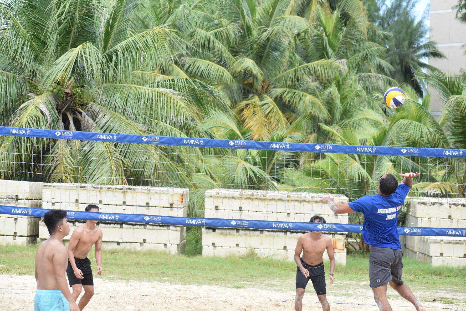 Jacoby Winkfield is about to spike the ball.