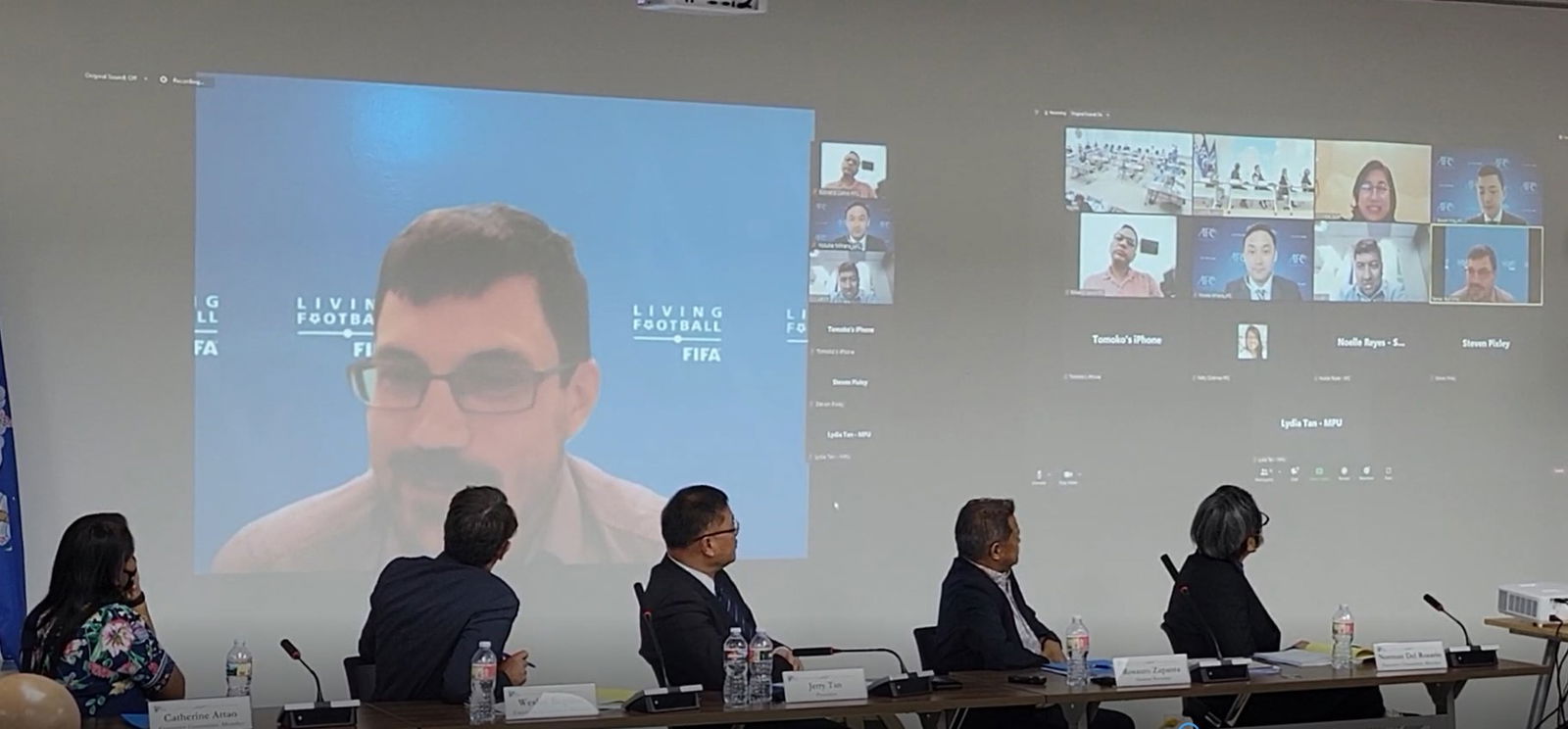 FIFA Head of MA Governance Rolf Tanner addresses the assembly during the 11th Northern Mariana Islands Football Association Ordinary Congress held Friday in the NMSA conference room.