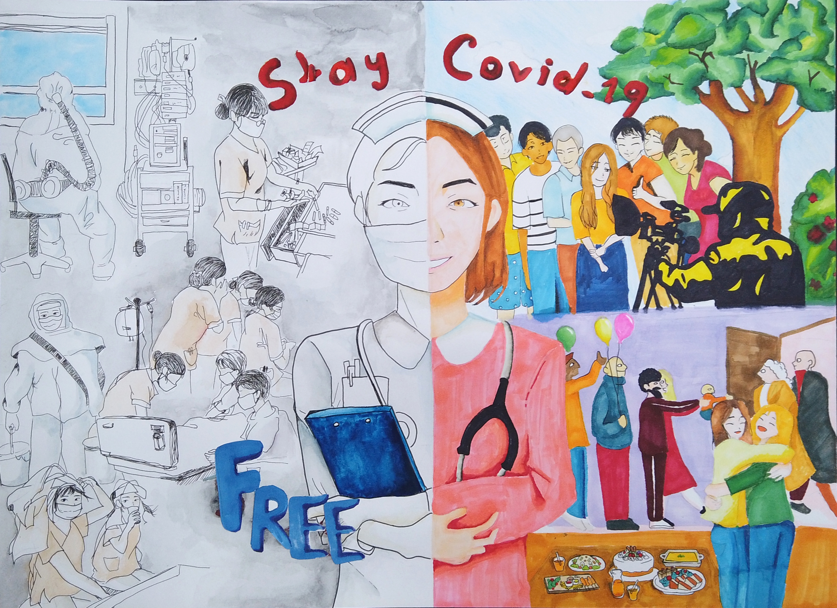 Traditional category 2 first place winning art by Byul An.