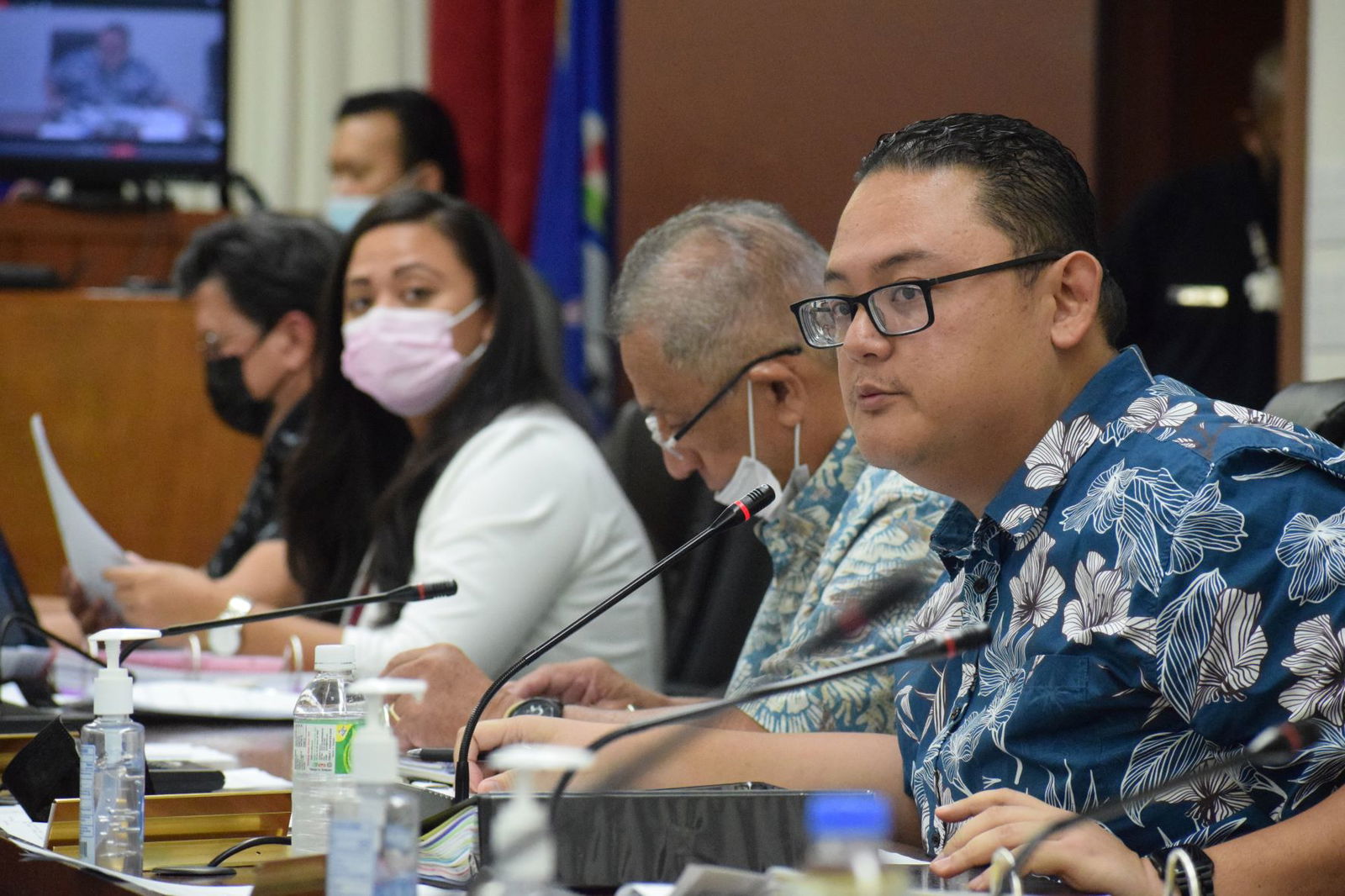 House Ways and Means Committee Chairman Donald Manglona speaks during the House session on Friday.