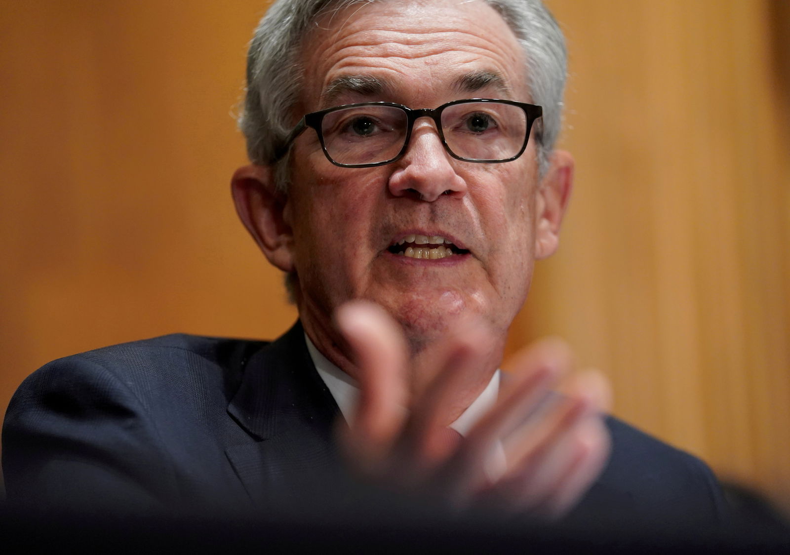 Federal Reserve Chair Jerome Powell testifies before a Senate Banking, Housing and Urban Affairs Committee hearing on Capitol Hill in Washington, D.C., July 15, 2021.